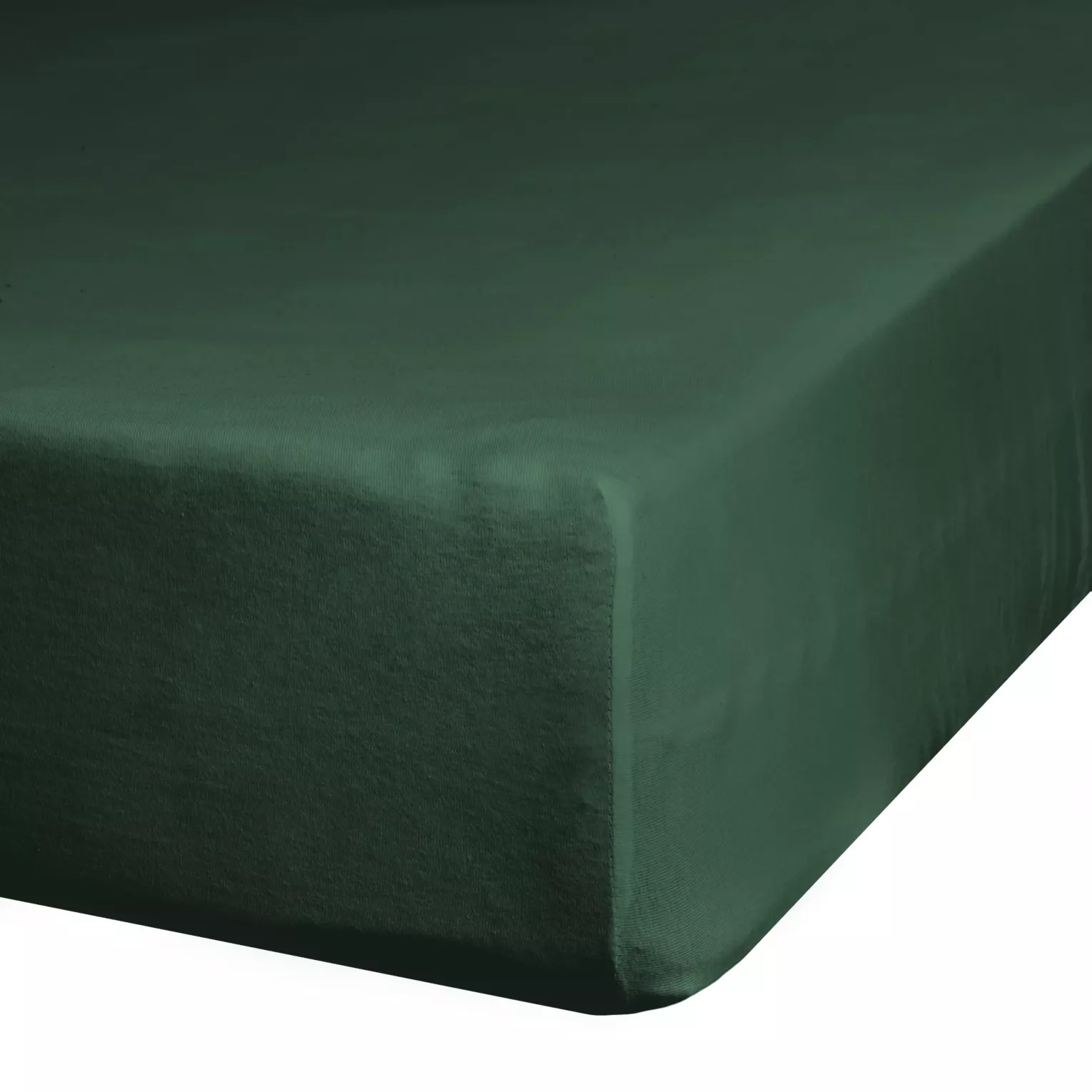 Prześcieradło jersey z gumką 90x200 cm z bawełny kolor butelkowa zieleń 125 g/m2 Design 91