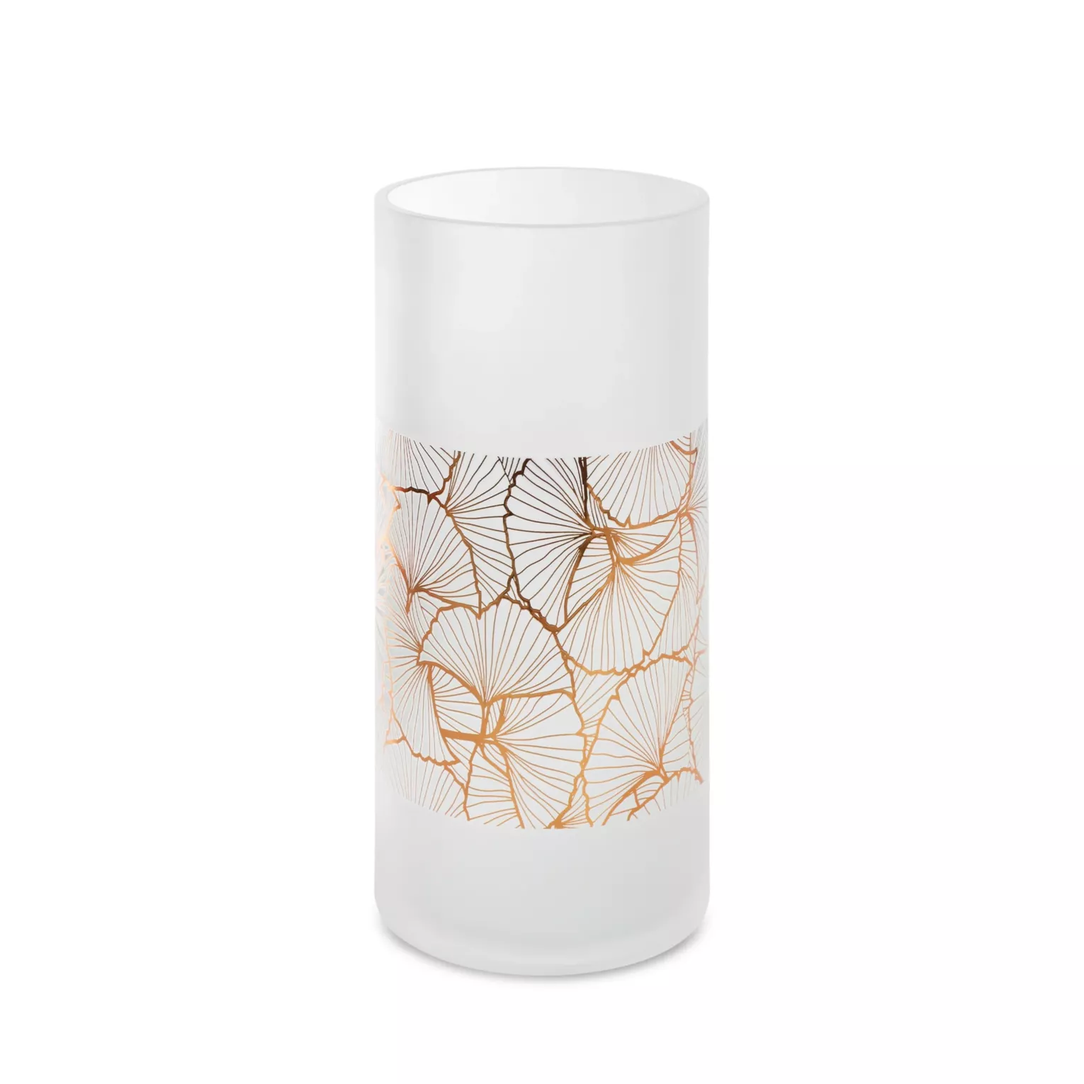 LIMITED COLLECTION Wazon LUNA biało-złoty ze szkła artystycznego BLASK BIELI
