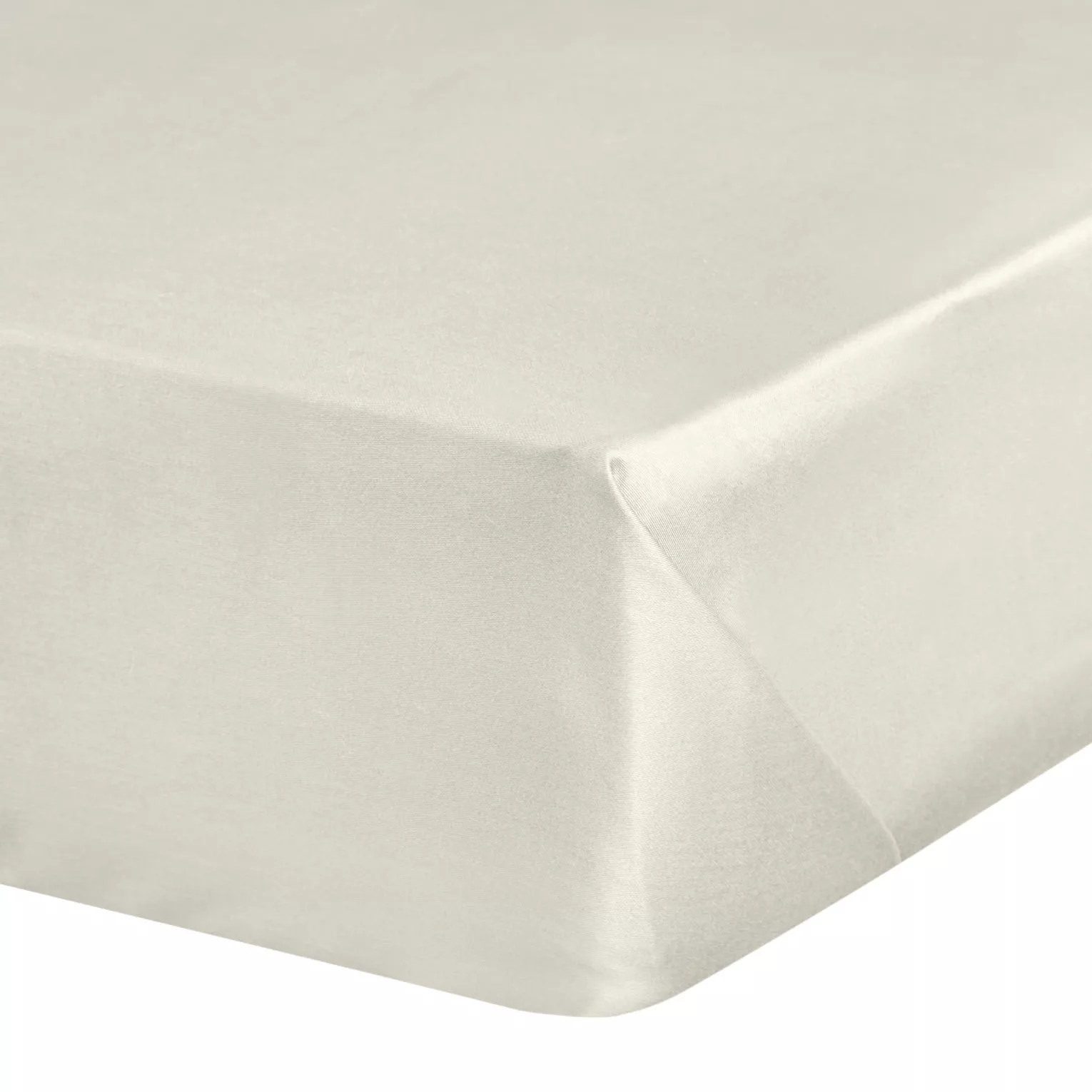 Prześcieradło gładkie bez gumki 220x210 cm z satyny bawełnianej kolor kremowy 125 g/m2 NOVA