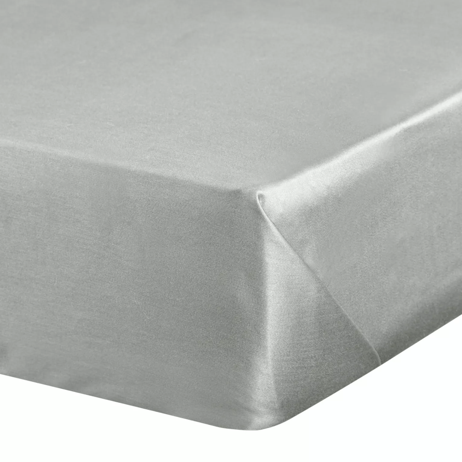 Prześcieradło bez gumki 220x210 cm z satyny bawełnianej kolor jasnoszary 125 g/m2 DINA Diva Line