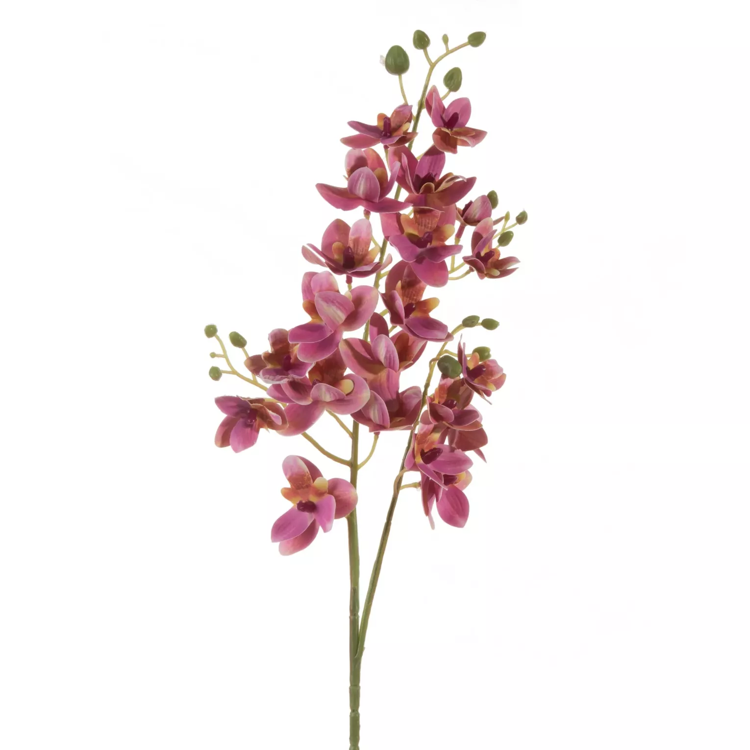 Kwiat sztuczny storczyk wielokwiatowy różowo, jasnożółty 77 cm