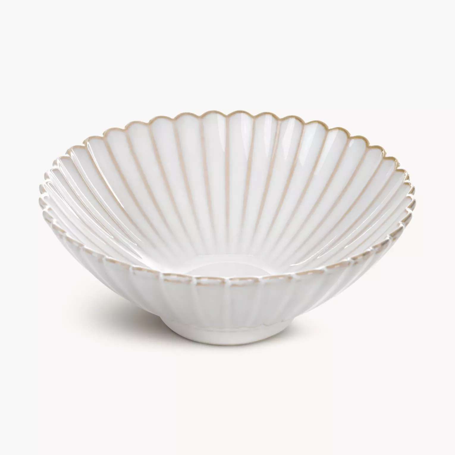 Miska ceramiczna dekoracyjna kremowo-beżowa  zdobiona przecieranym wzorem średnica 24x8 cm  cm AVRIL