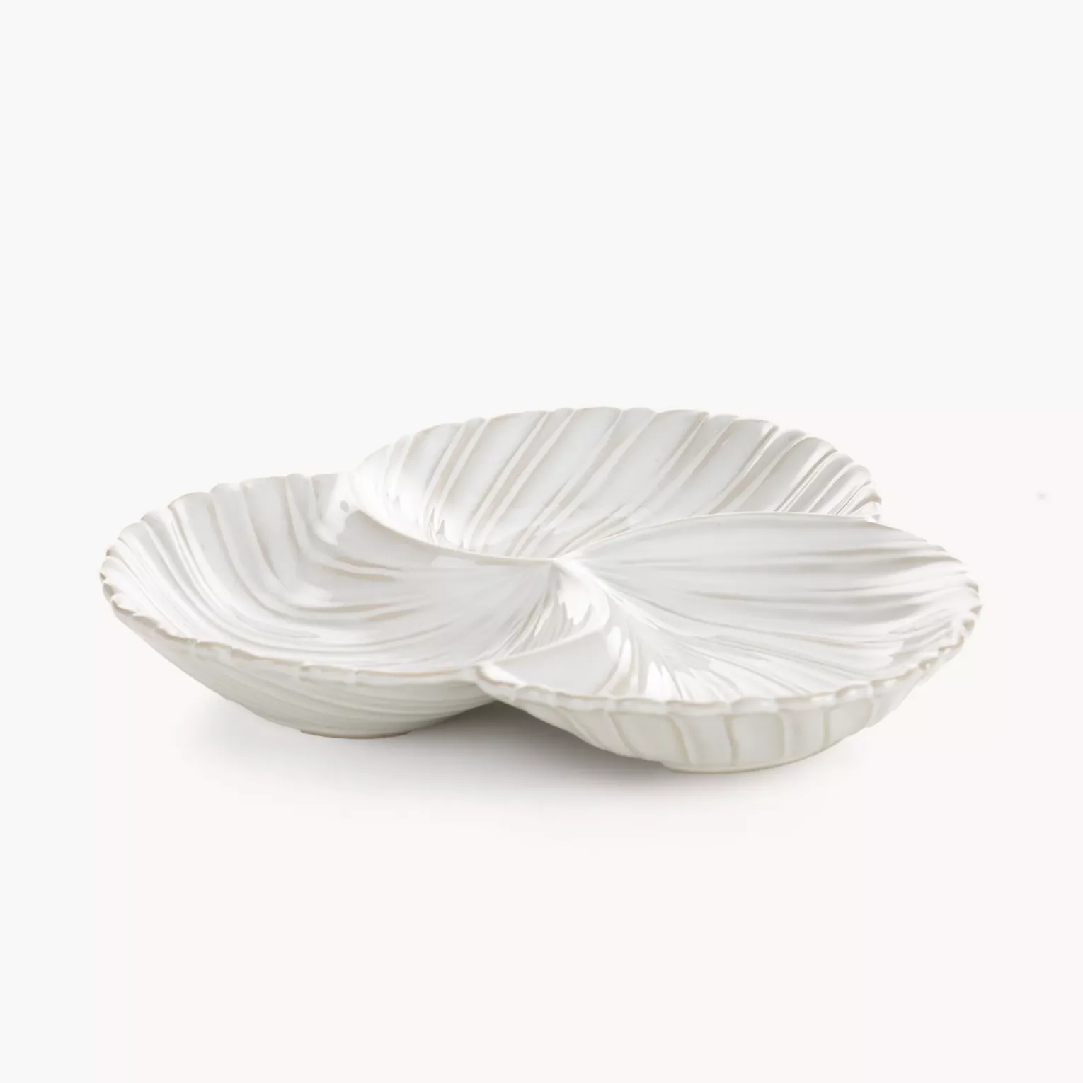 Miseczki ceramiczne dekoracyjne kremowe z przecieranym wzorem w stylu eko 25x25x4 cm AVRIL