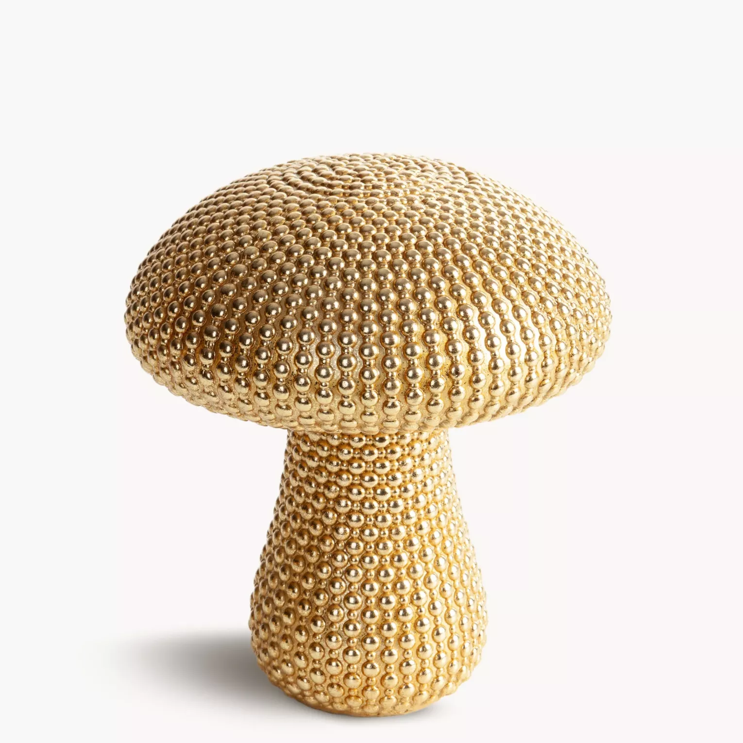 Figurka złota grzybek pokryta złotymi kuleczkami średnica 14x16 cm  DEAN