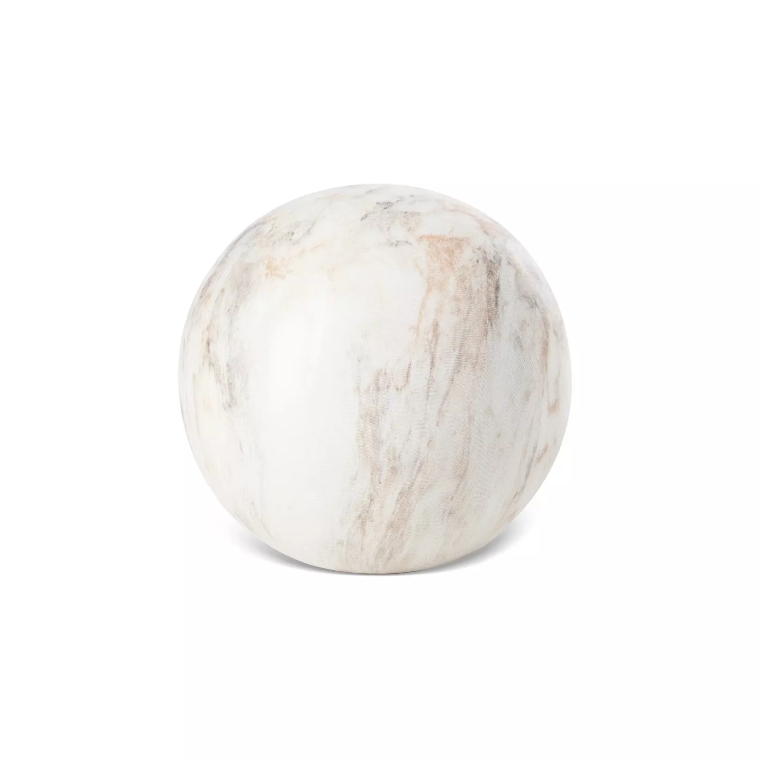 Kula ceramiczna biało-beżowa z efektem przecieranego drzewa średnica 9x9 cm  ASLI