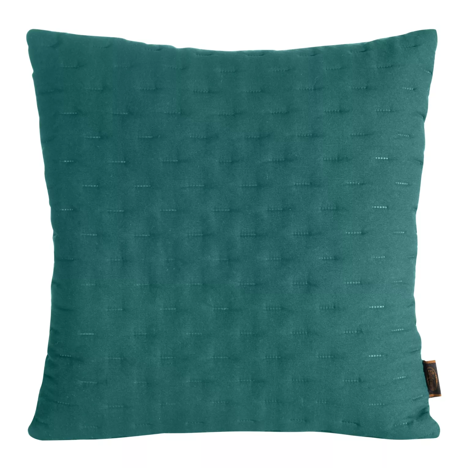 Poszewka na poduszkę 45x45 cm ciemnoturkusowa z matowej tkaniny pikowana w drobny wzorek techniką hot press LIBI
