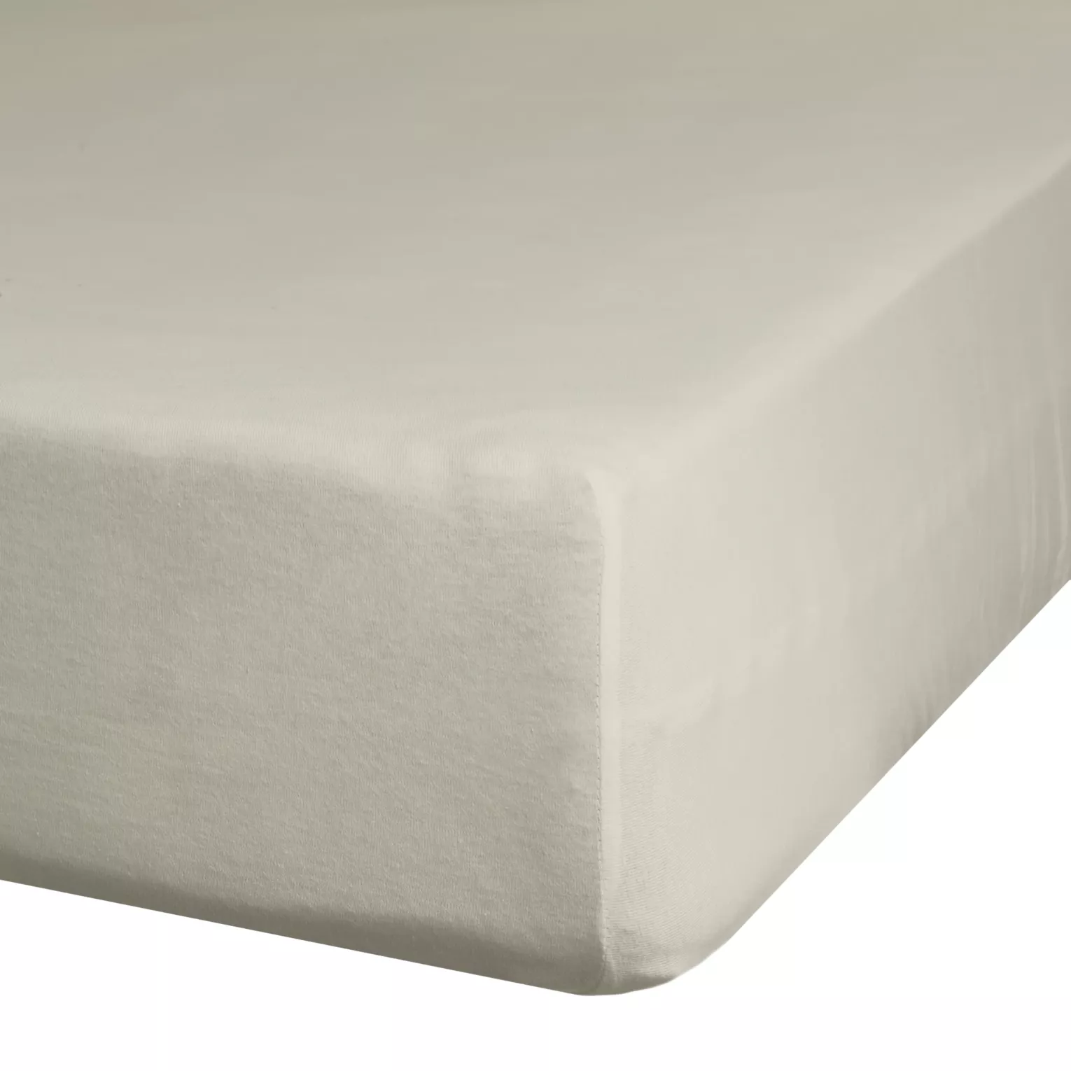 Prześcieradło gładkie z gumką 160x200 cm z satyny bawełnianej kolor szarobeżowy 125 g/m2 NOVA 3