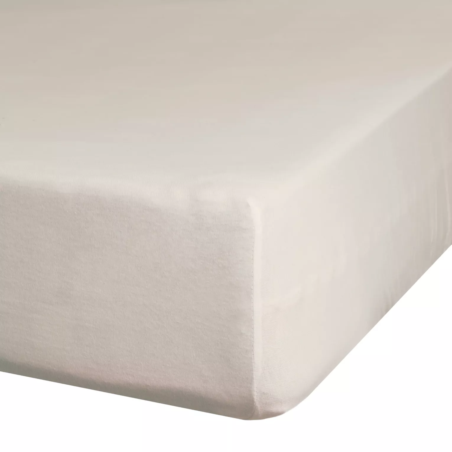 Prześcieradło gładkie z gumką 160x200 cm z satyny bawełnianej kolor beżowy 125 g/m2 NOVA 3
