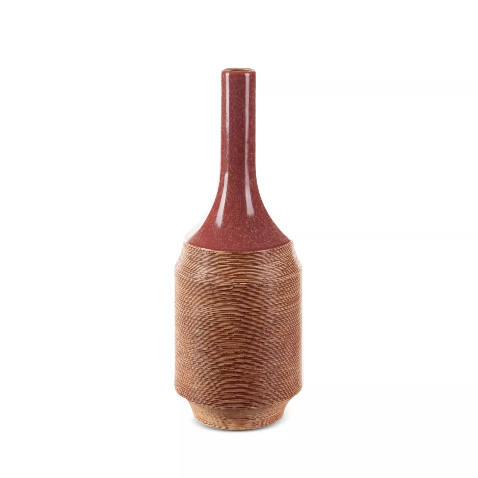 Wazon ceramiczny czerwono-jasnobrązowy średnica 16x48 cm ELDA