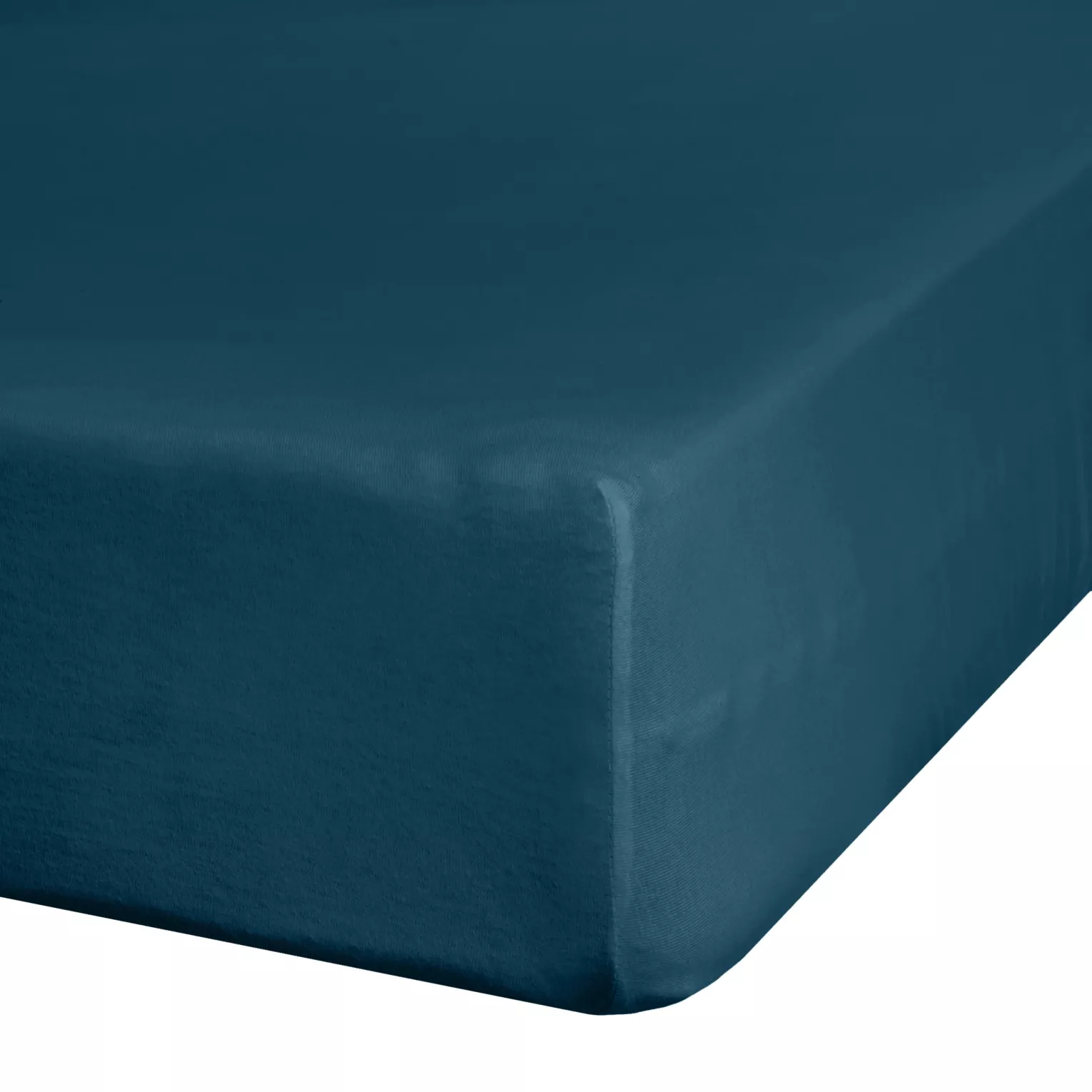 Prześcieradło jersey z gumką 220x200 cm z bawełny kolor granatowy 140 g/m2 ADELA