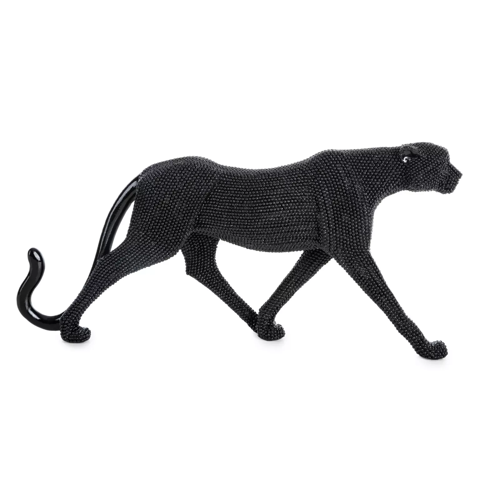 Figurka czarna pantera o drobnym strukturalnym wzorze 6x31x15 cm  ELDO 3