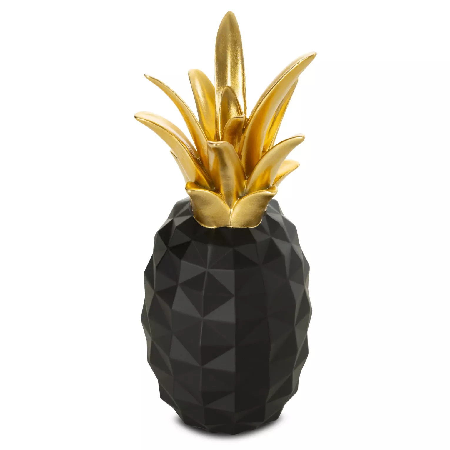 Figurka czarno-złota ananas średnica 10x25 cm  ESTEL