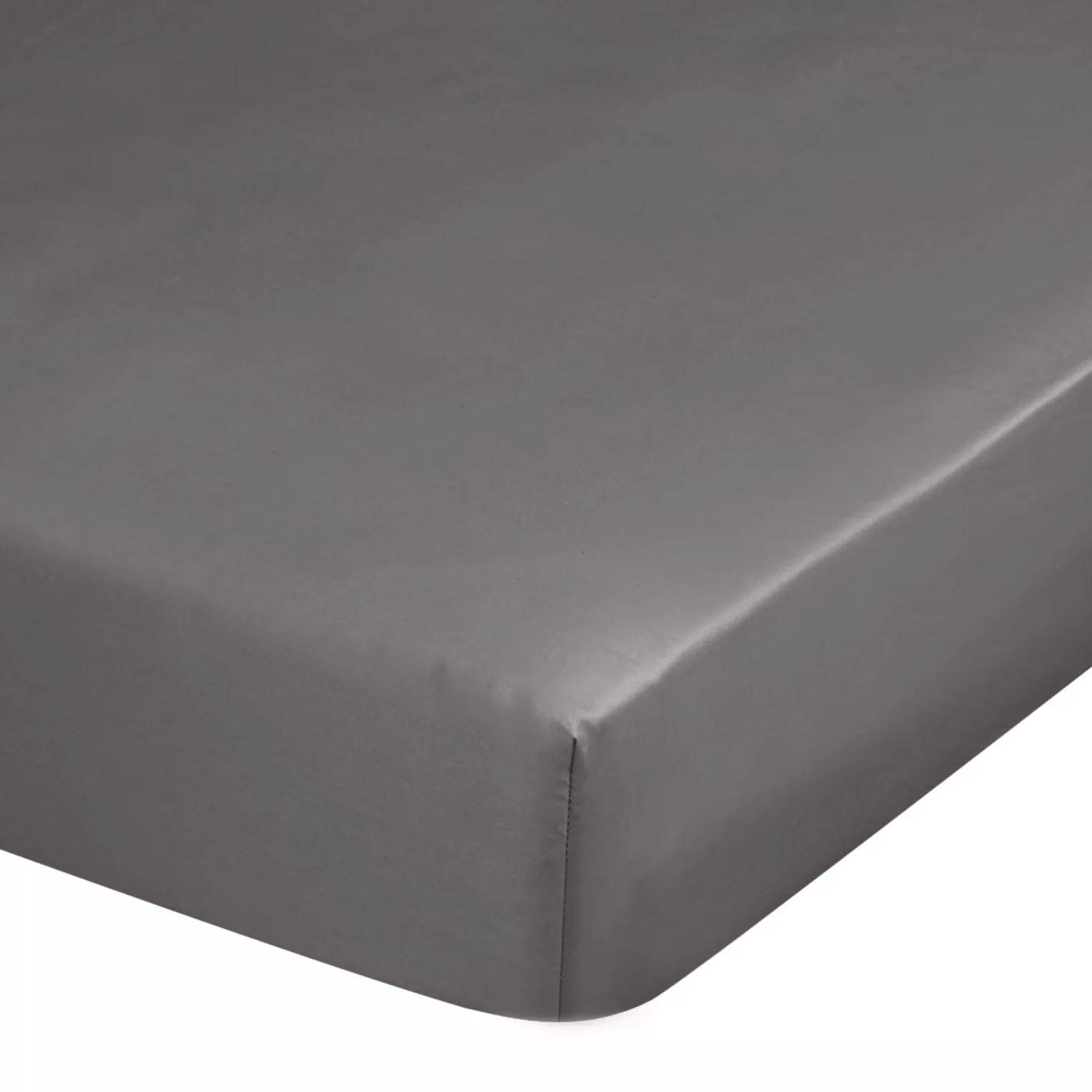 Prześcieradło z gumką 100x200 cm z satyny bawełnianej kolor popielaty 125 g/m2 DINA Diva Line