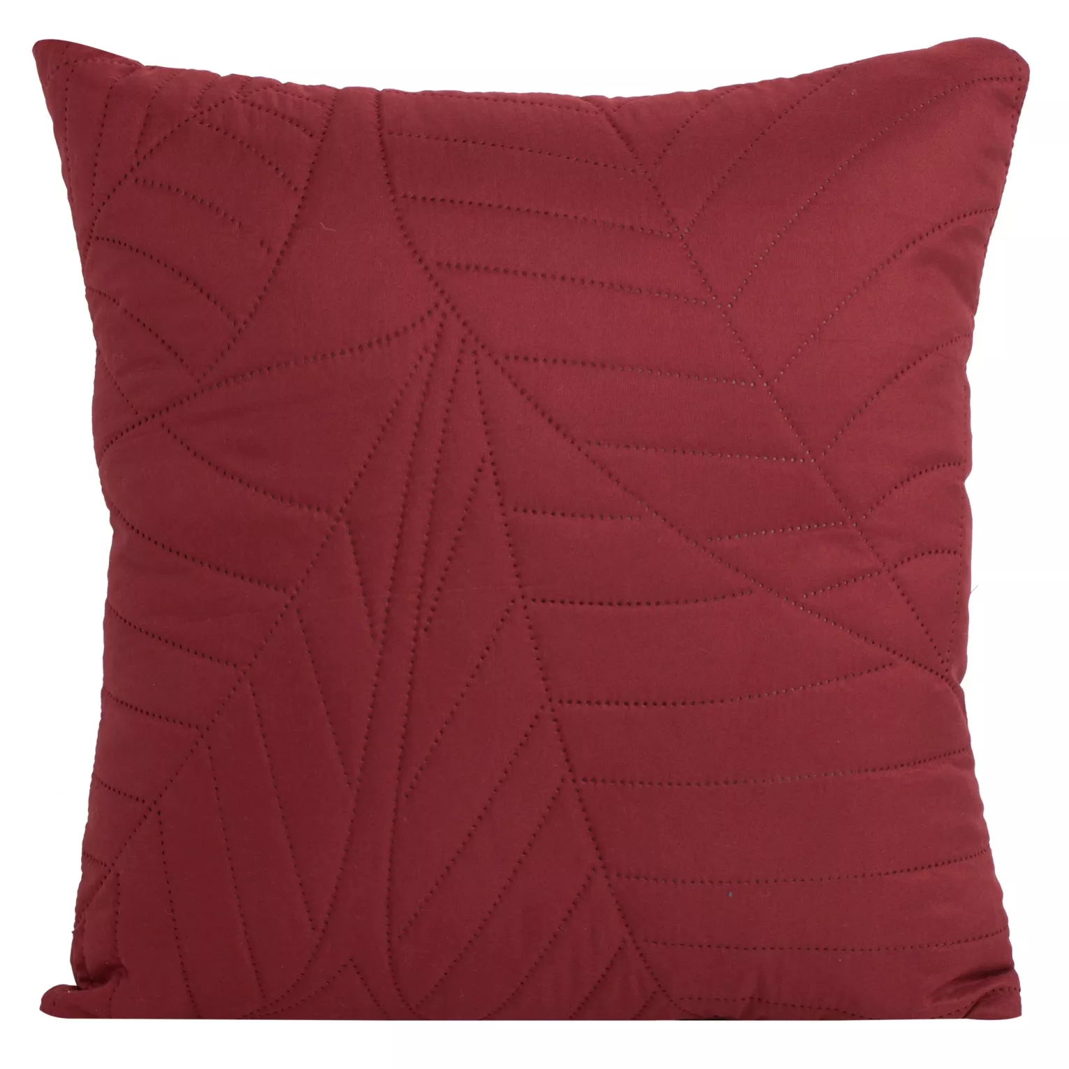 Poszewka na poduszkę 40x40 cm bordowa z motywem liści wytłaczanym techniką hot press BONI DESIGN 91