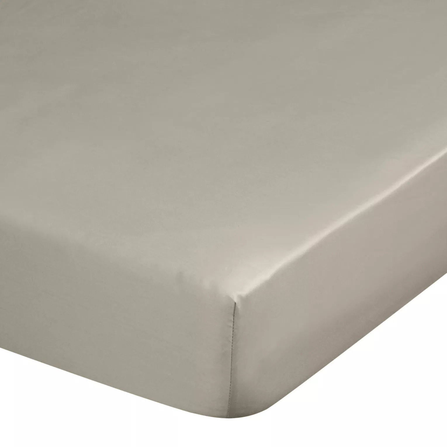 Prześcieradło z gumką 220x200 cm z satyny bawełnianej kolor szarobeżowy 125 g/m2 DINA Diva Line