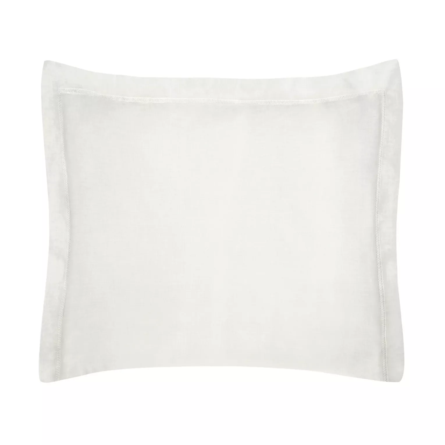 Poszewka na poduszkę 50x70 cm bawełniana kremowa z satynowym połyskiem i ozdobną kantą NOVA COLOUR