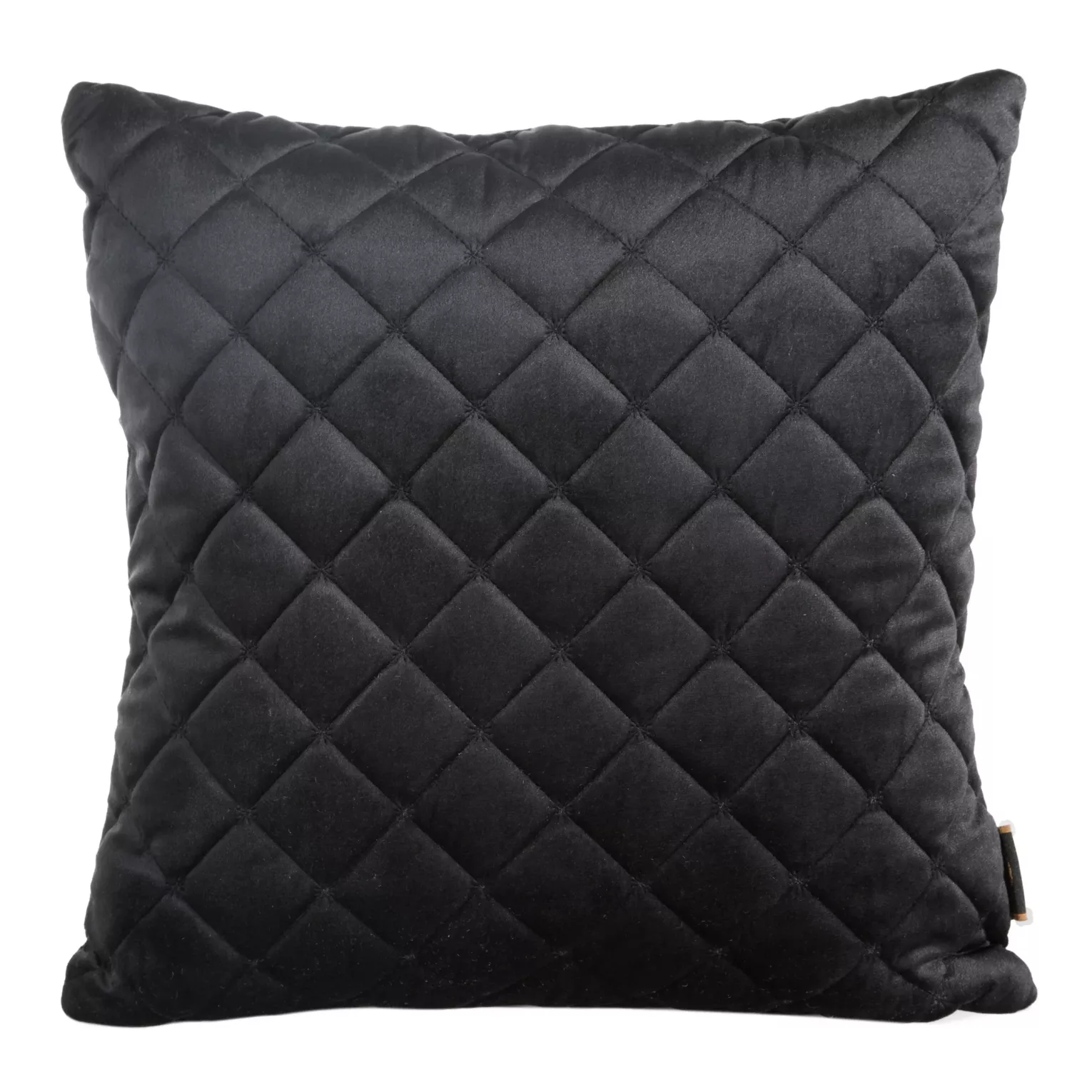 Poszewka na poduszkę 45x45 cm welwetowa czarna pikowana metodą tradycyjnego szycia RIA 1 Eurofirany Premium