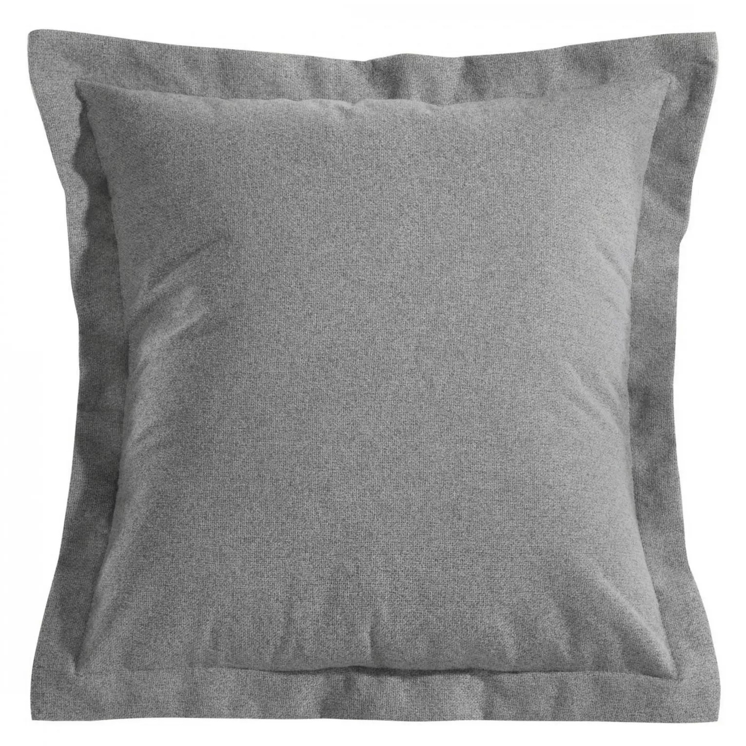 Poszewka na poduszkę 40x40 cm szara z dzianiny z dekoracyjną kantą LIDIA