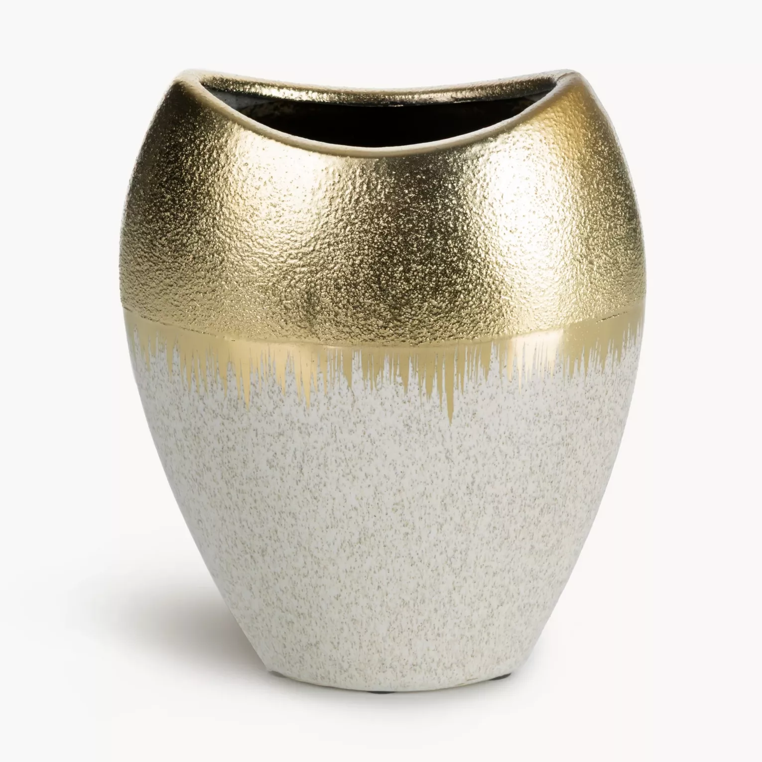 Wazon ceramiczny MAX 1 łączący fakturę granitu z lśniącą powierzchnią