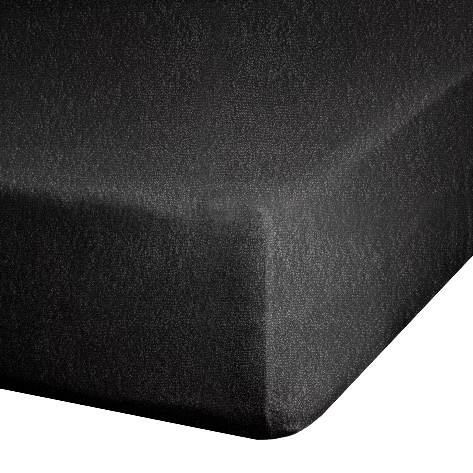 Prześcieradło frotte z gumką 140x200 cm z bawełny kolor czarny 170 g/m2 Design 91