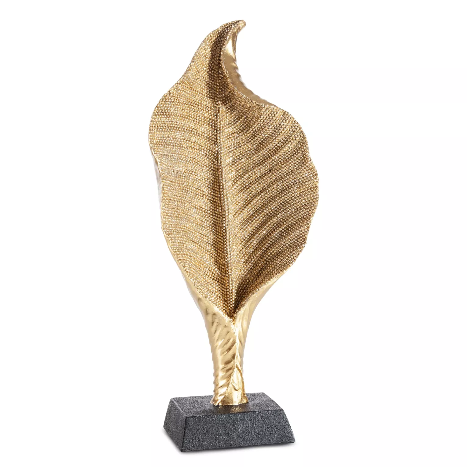 Figurka złota kalia  o drobnym strukturalnym wzorze 14x8x34 cm ELDO