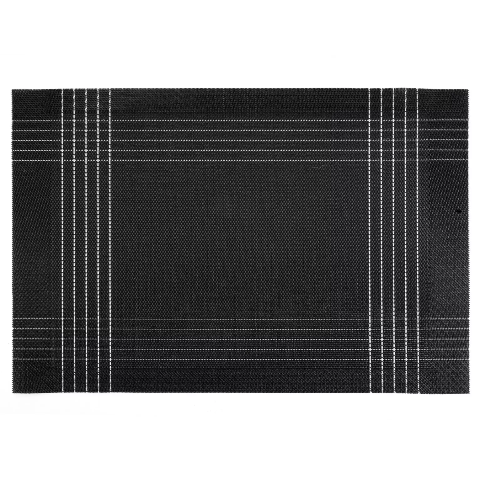 Podkładka na stół czarno, złota 30x45 cm KARA zdobiona w subtelna kratkę