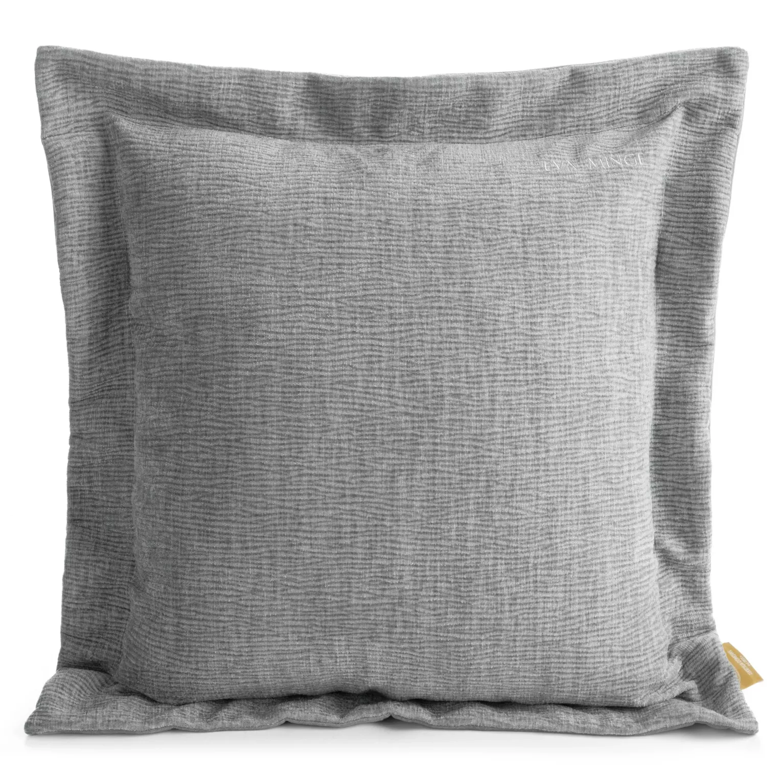 Poszewka na poduszkę  55x55 cm z szenilowej tkaniny srebrna o widocznym ozdobnym splocie Eva Minge Elegante