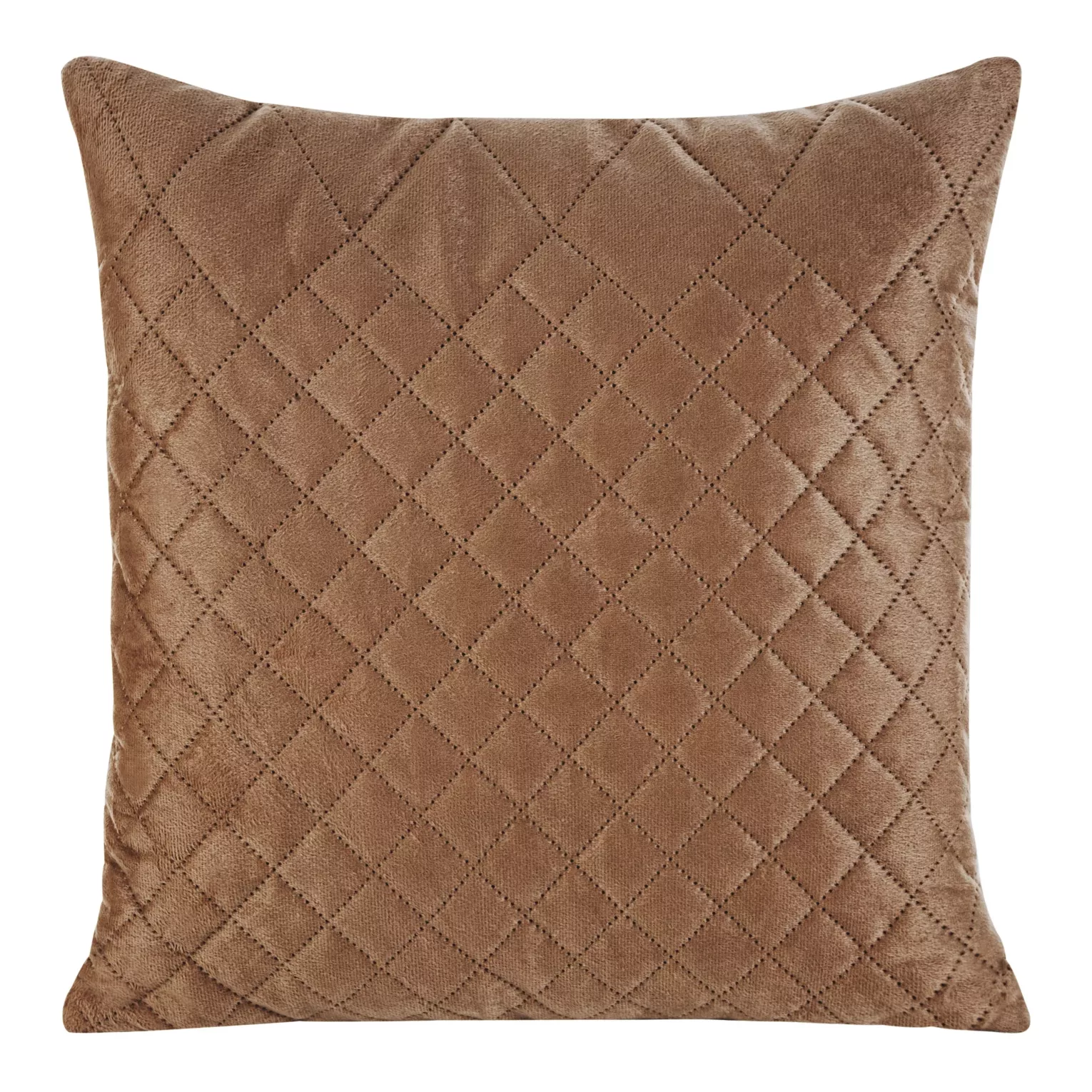 Poszewka na poduszkę 40x40 cm welwetowa ceglasta pikowana metodą hot press w geometryczny wzór LUIZ 3 DESIGN 91