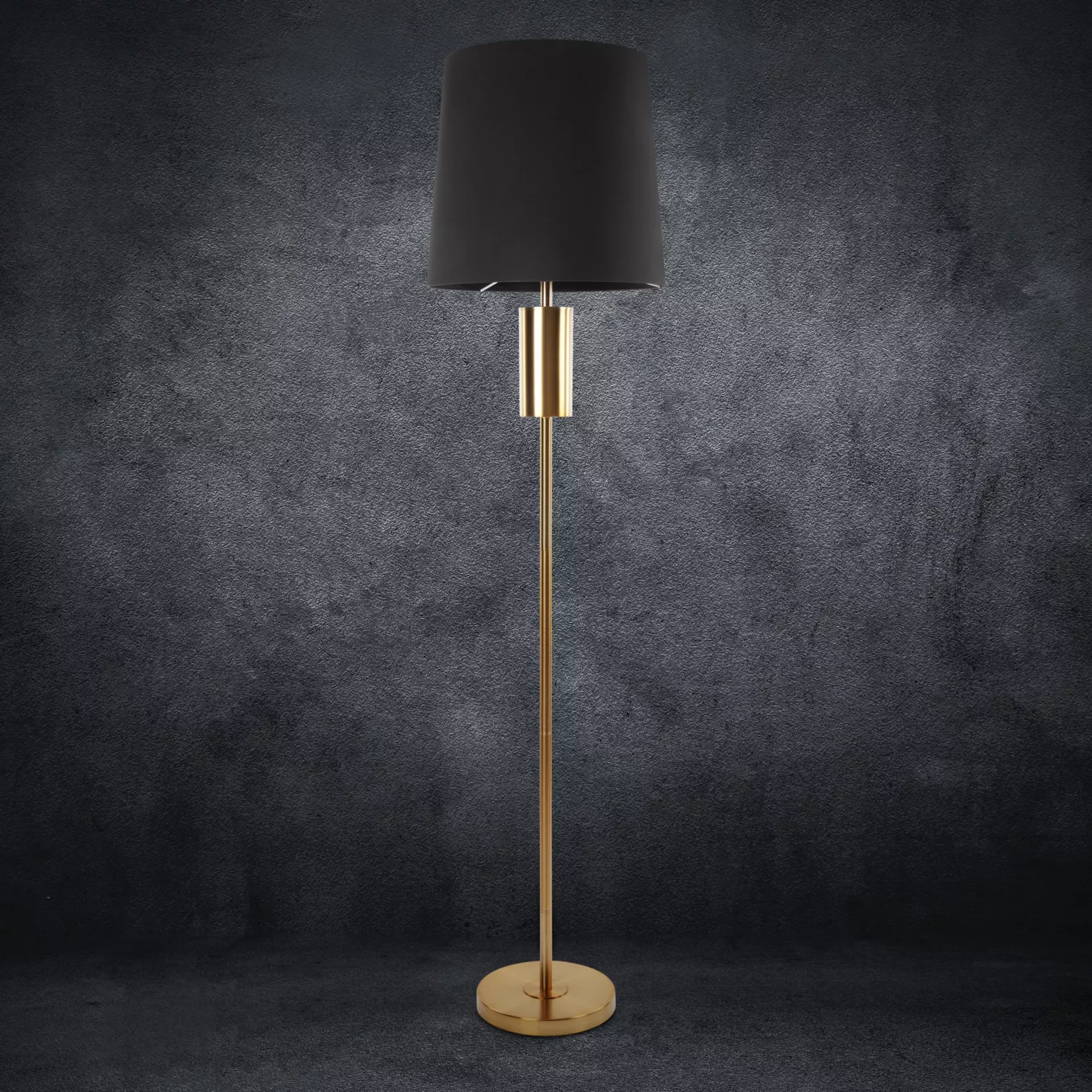 Lampa stojąca do salonu czarna  w minimalistycznym stylu 36 x 157 cm LETI
