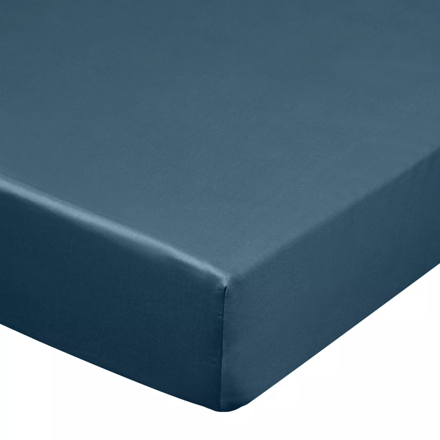 Prześcieradło z gumką 220x200 cm z satyny bawełnianej kolor granatowy 125 g/m2 DINA Diva Line