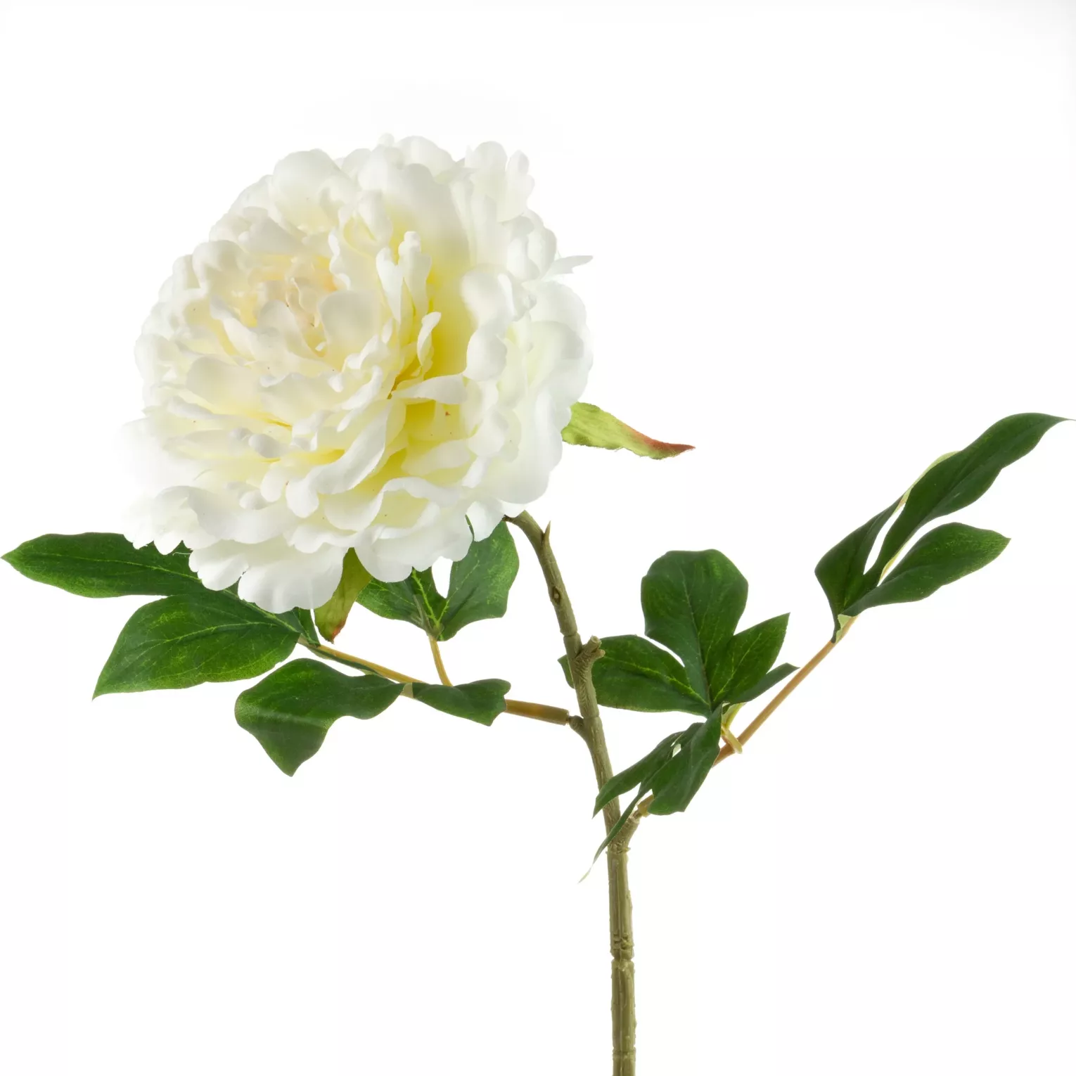 Kwiat sztuczny piwonii biały 78 cm
