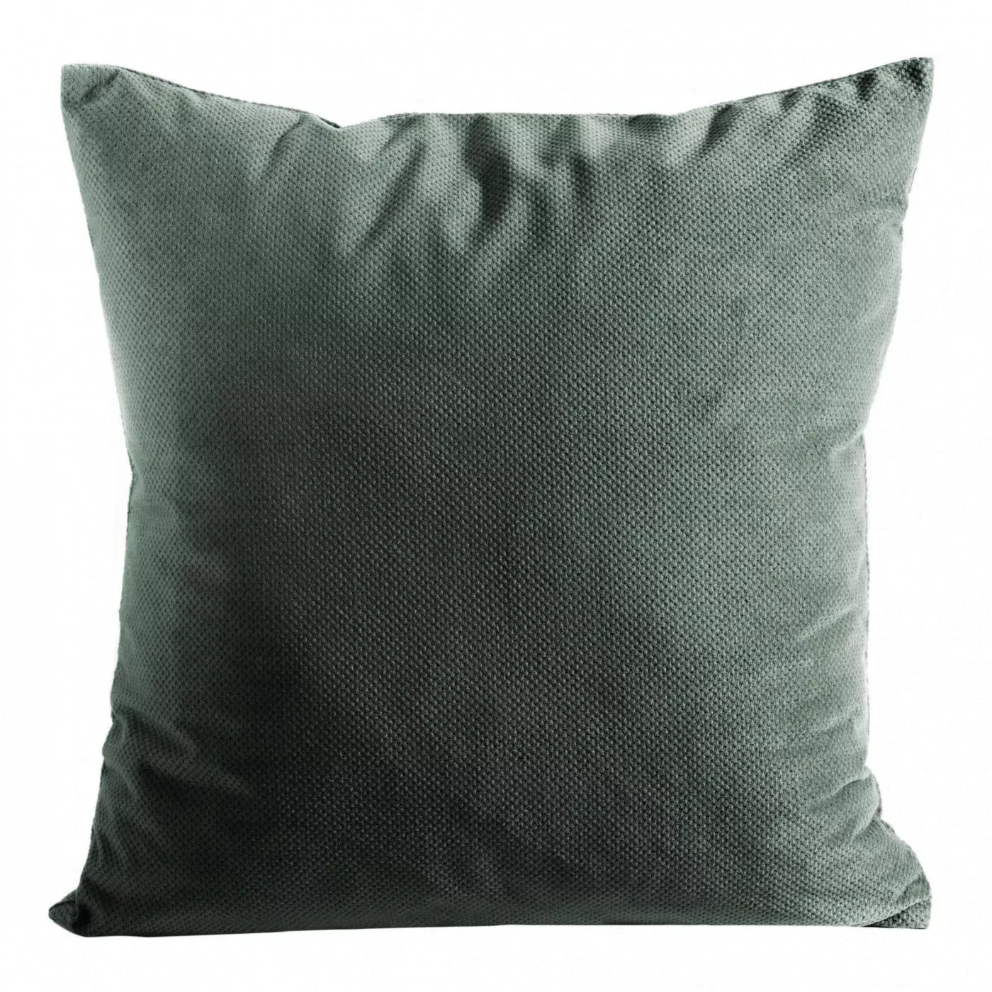 Poszewka na poduszkę 45x45 cm welwetowa ciemnomiętowa z drobnym strukturalnym wzorem MILO
