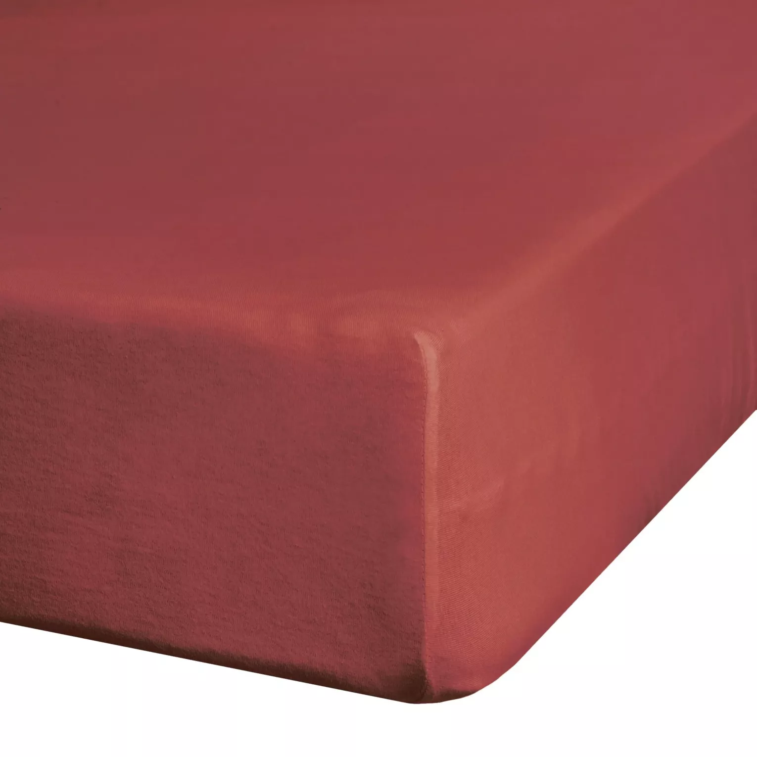 Prześcieradło gładkie z gumką 160x200 cm z satyny bawełnianej kolor czerwony 125 g/m2 NOVA 3