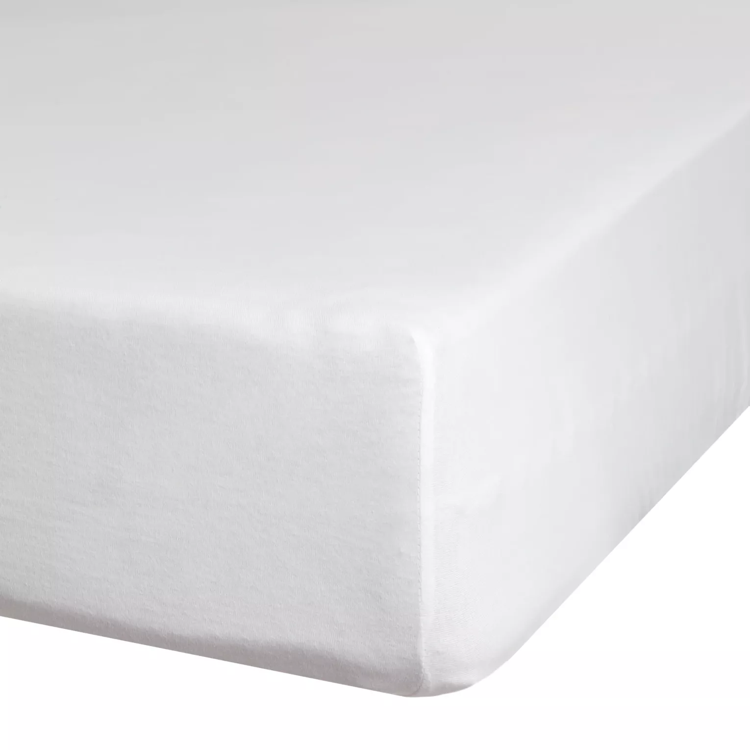 Prześcieradło jersey z gumką 140x200 cm z bawełny kolor biały 125 g/m2 Design 91
