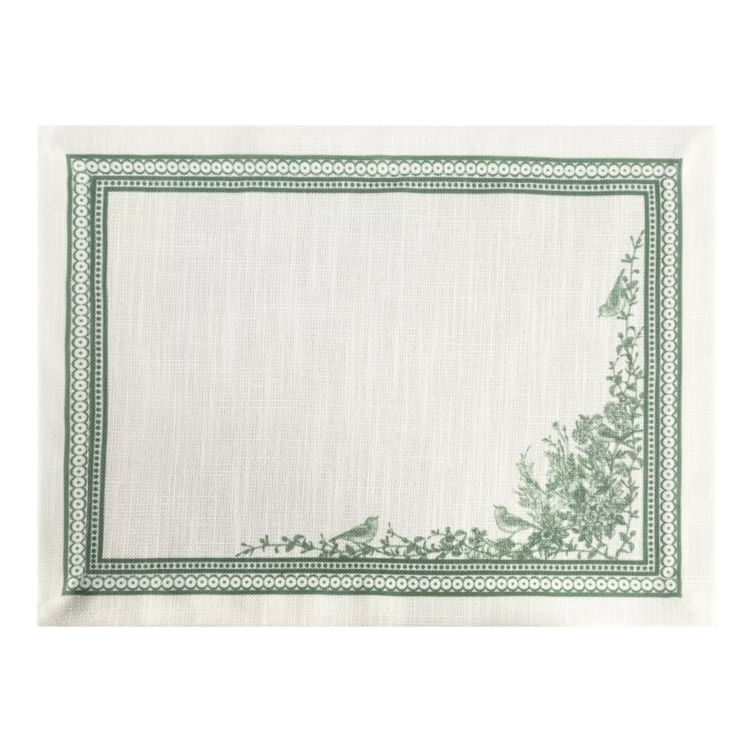 Komplet serwetek 4 szt.  naturalno, zielonych z roślinnym wzorem 30x40 cm SUMMER - kolekcja FOREST SUMMER
