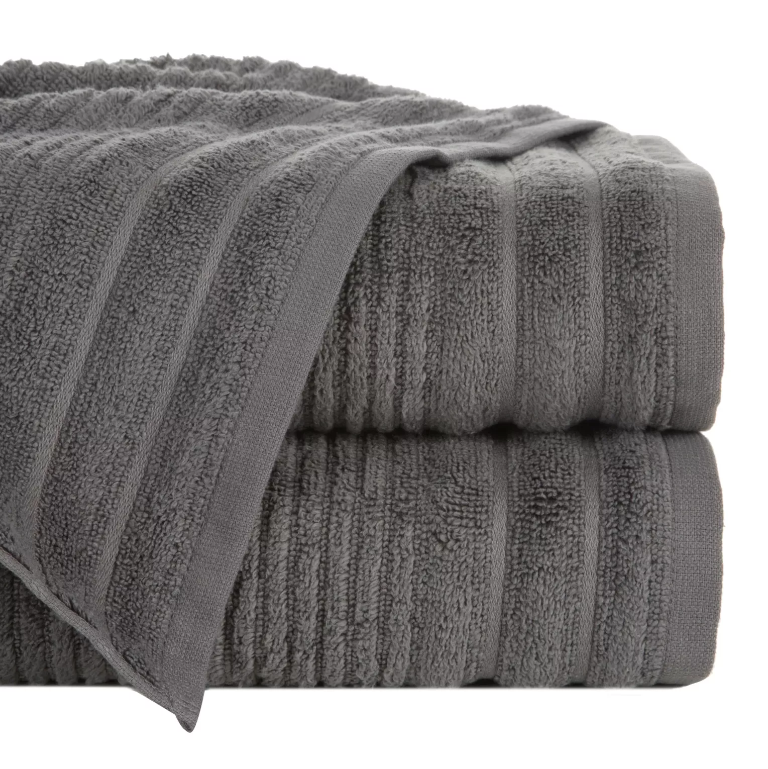 Ręcznik kąpielowy 50x90 cm bawełniany kolor stalowy w prążki 400 g/m2 SAMMY