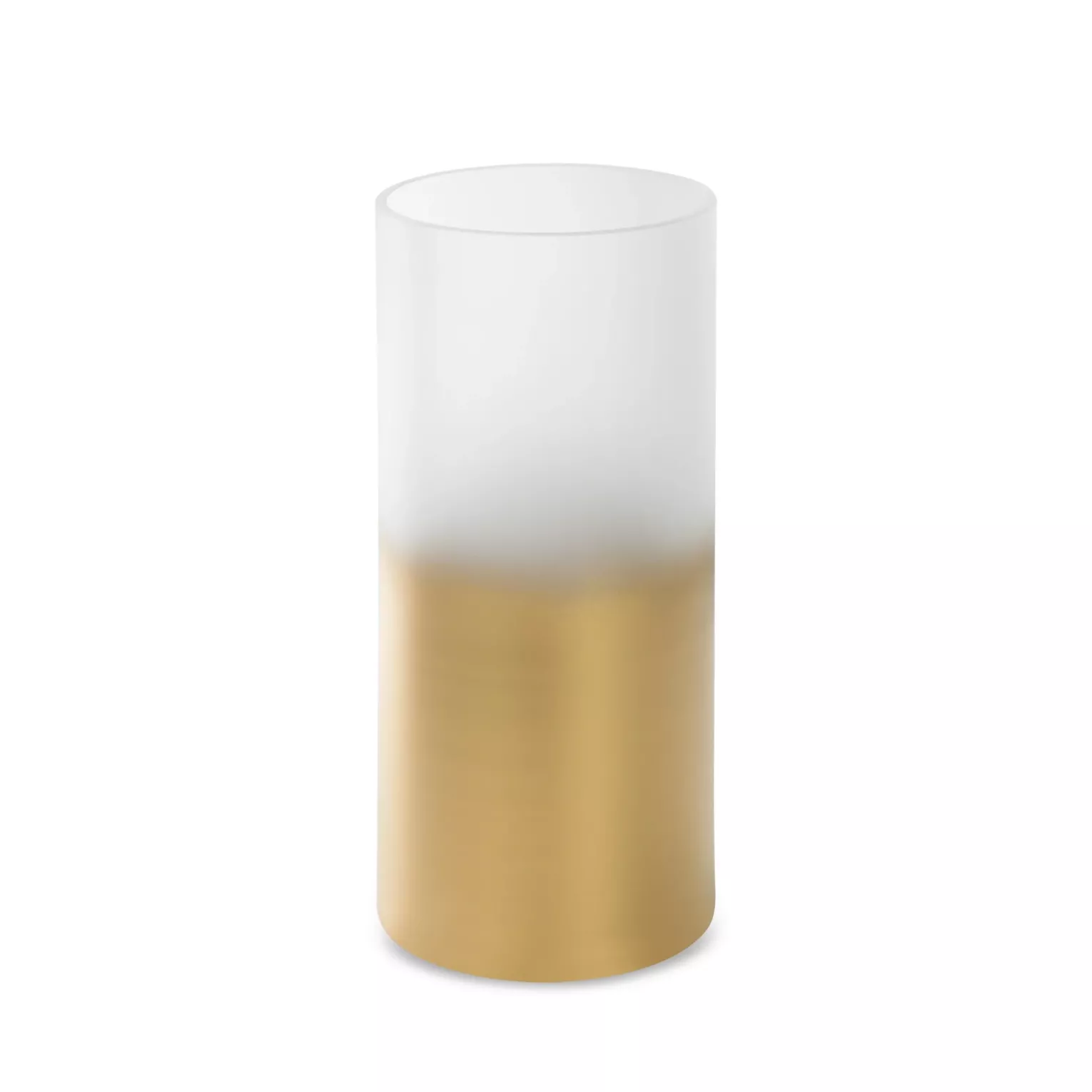 LIMITED COLLECTION Wazon BLANCA biało-złoty z malowanego szkła artystycznego MAGIA BIELI