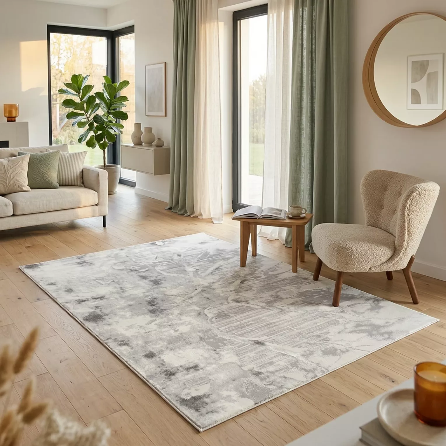 Dywan 120x170 cm stalowy, czarny zdobiony designerskim wzorem MONACO 3