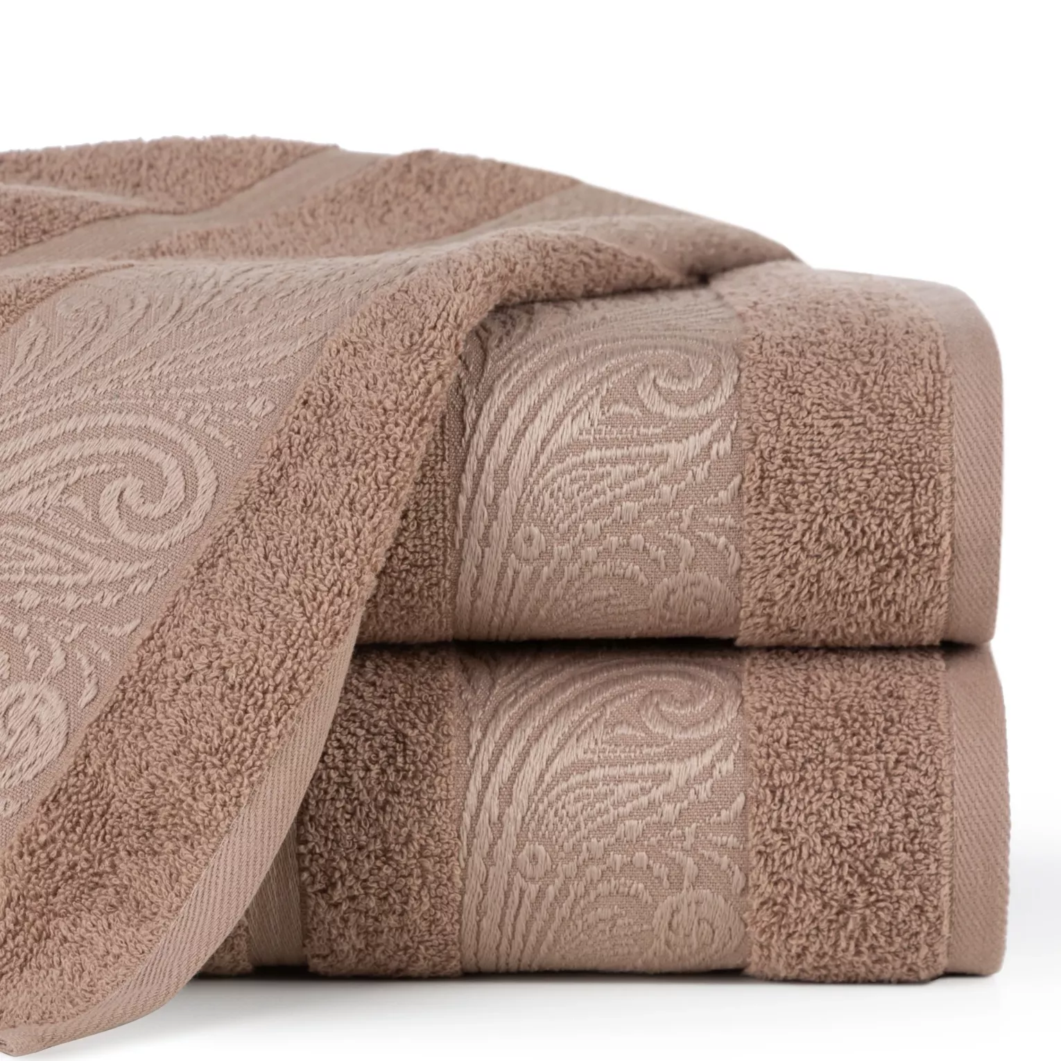 EUROFIRANY CLASSIC Ręcznik SYLWIA 1 z żakardową bordiurą tkaną w ornamentowy wzór