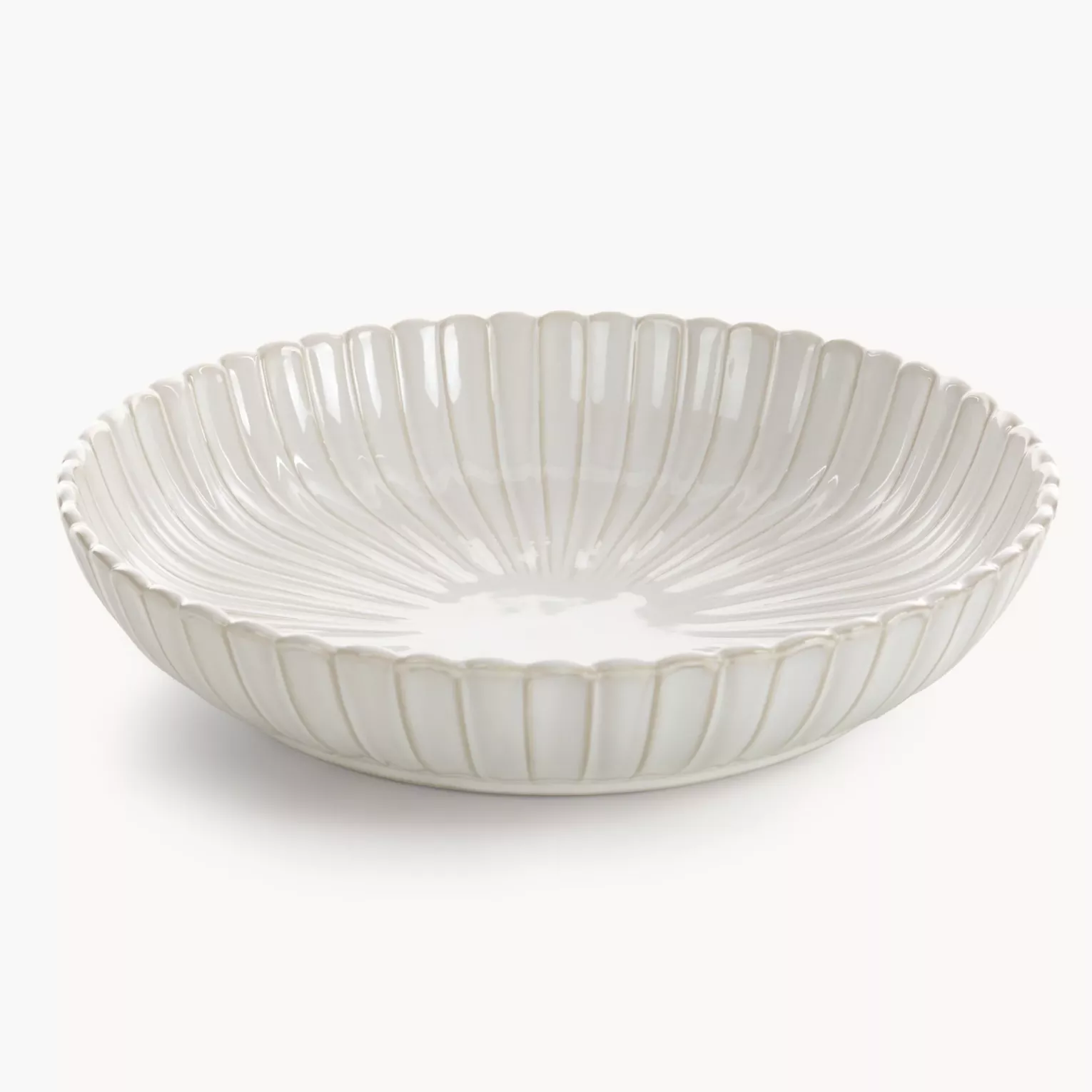 Misa ceramiczna dekoracyjna kremowa  z przecieranym wzorem w stylu eko średnica 28x6 cm AVRIL