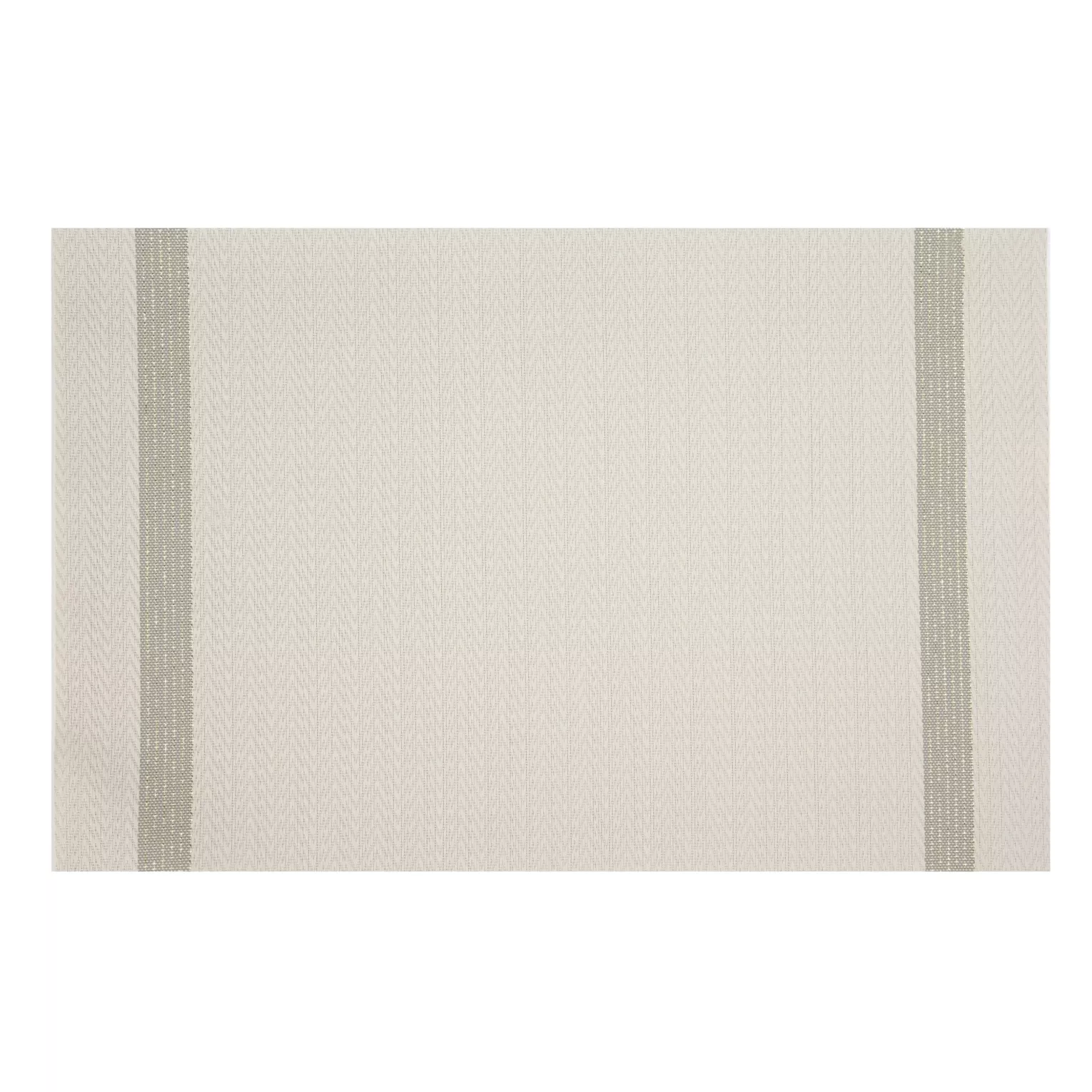 Podkładka na stół kremowa 30x45 cm RUBY zdobiona pasami pleciona