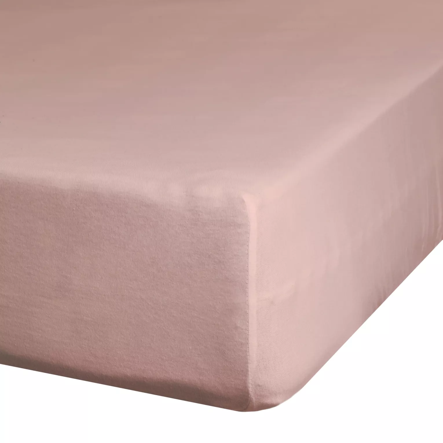Prześcieradło gładkie z gumką 100x200 cm z satyny bawełnianej kolor pudrowy róż 125 g/m2 NOVA 3