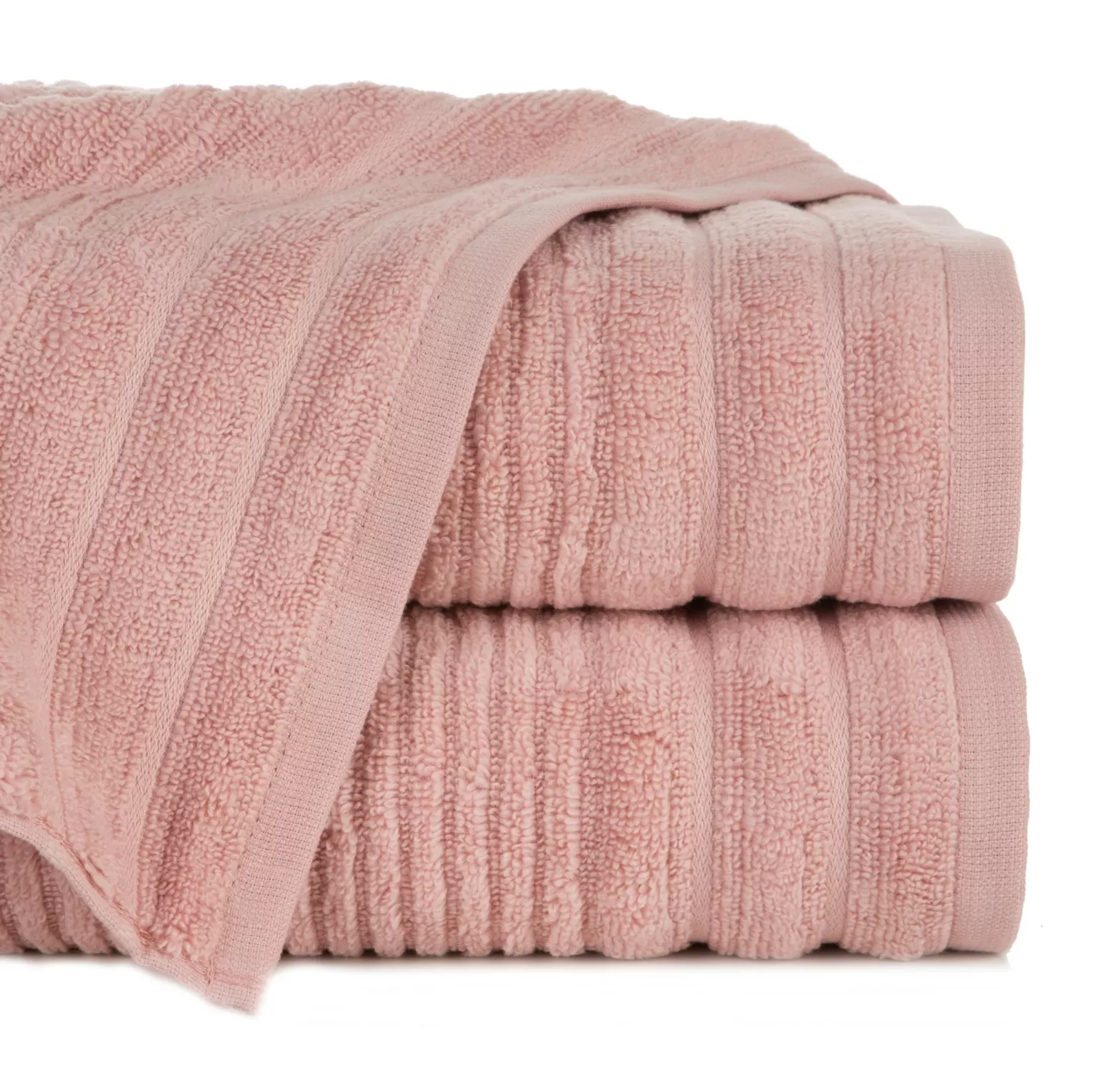 Ręcznik do rąk 30x50 cm bawełniany kolor pudrowy w prążki 400 g/m2 SAMMY