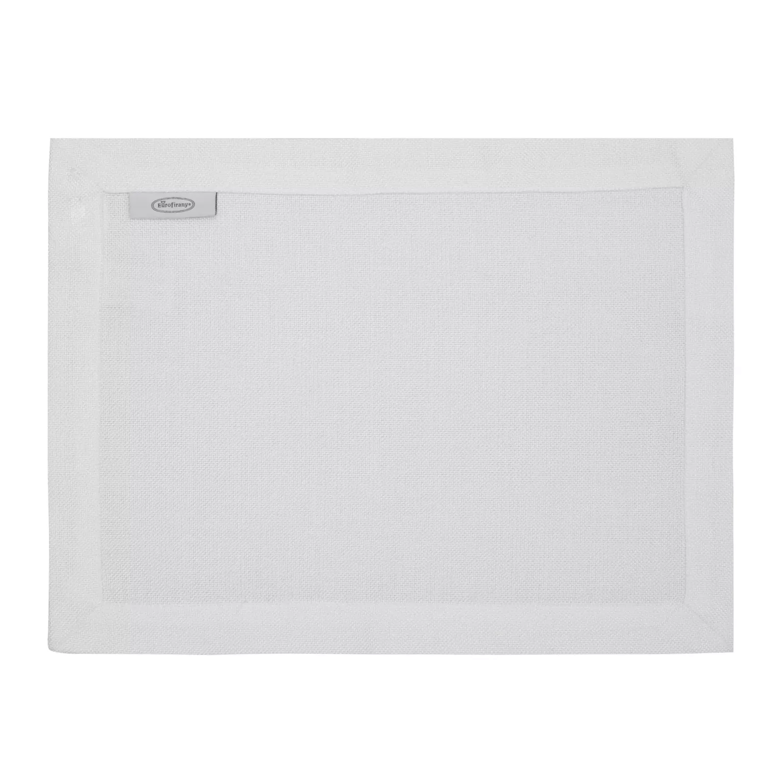 Komplet serwet 4 szt biały 30x40 cm o płóciennym splocie BIANCA 2 z dodatkiem błyszczącej nici wykończonych podwójną listwą na brzegach