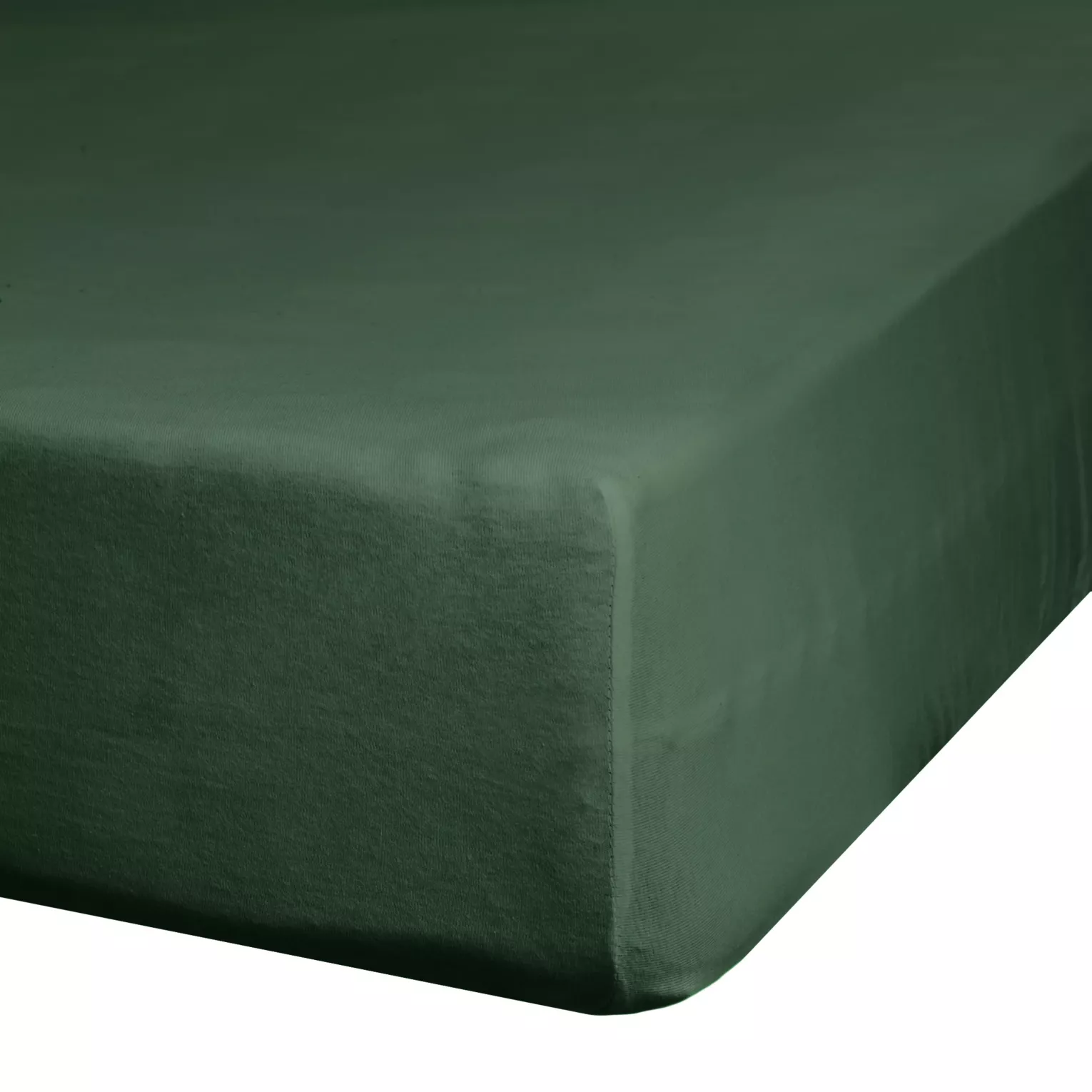 Prześcieradło gładkie z gumką 100x200 cm z satyny bawełnianej kolor ciemnozielone 125 g/m2 NOVA 3