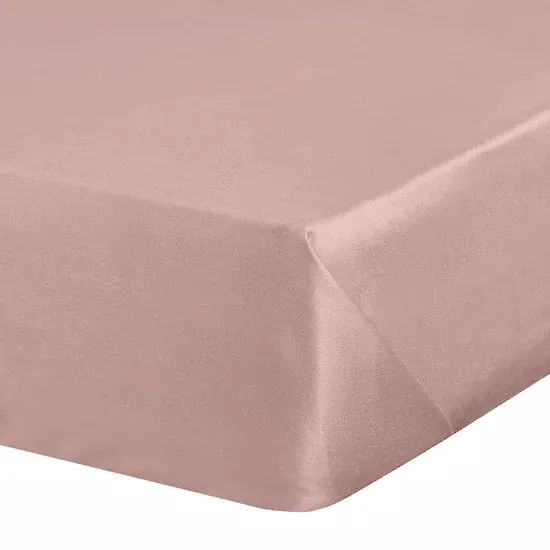 Prześcieradło bez gumki 220x210 cm z satyny bawełnianej kolor ciemnoróżowy 125 g/m2 DINA Diva Line