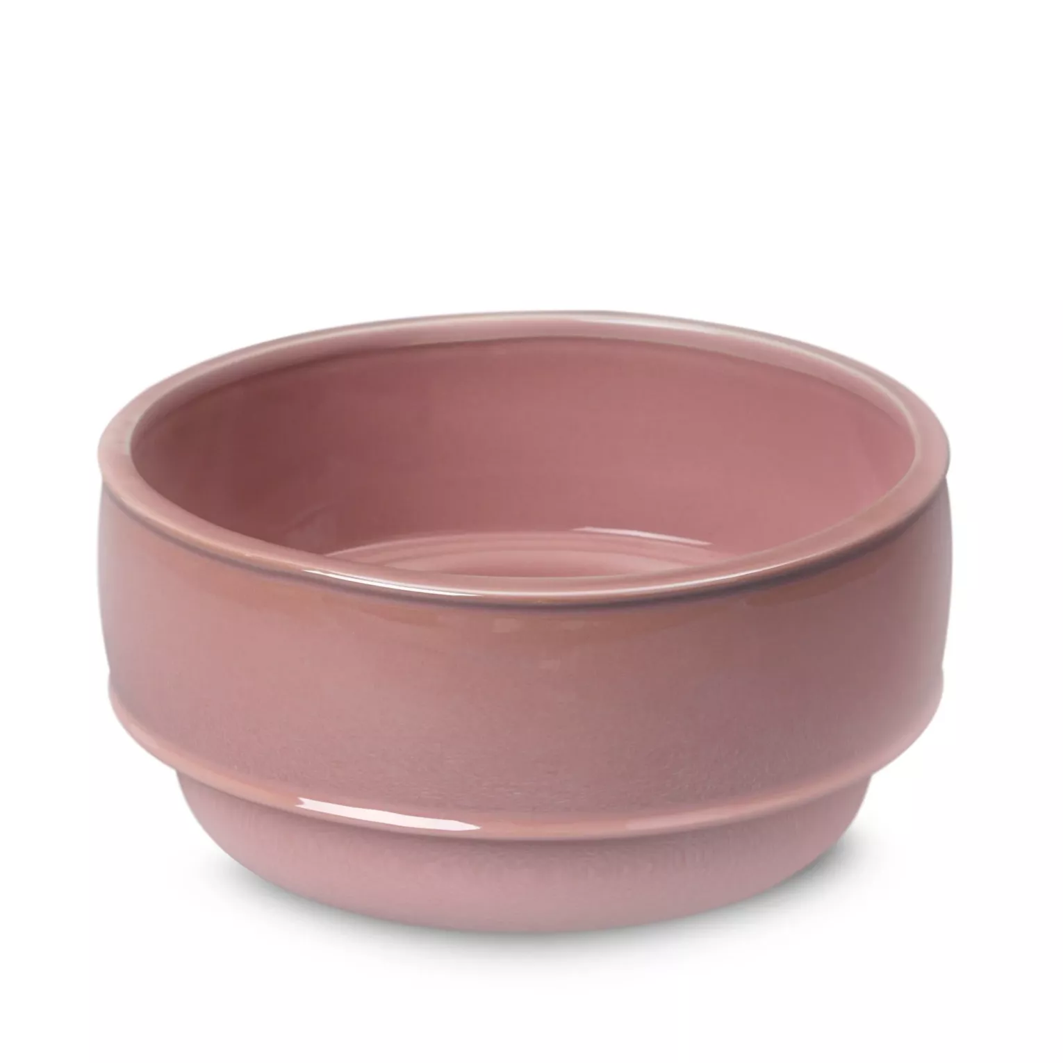 Misa ceramiczna  dekoracyjna różowa z perłowym połyskiem  średnica 20x10cm SIMONA