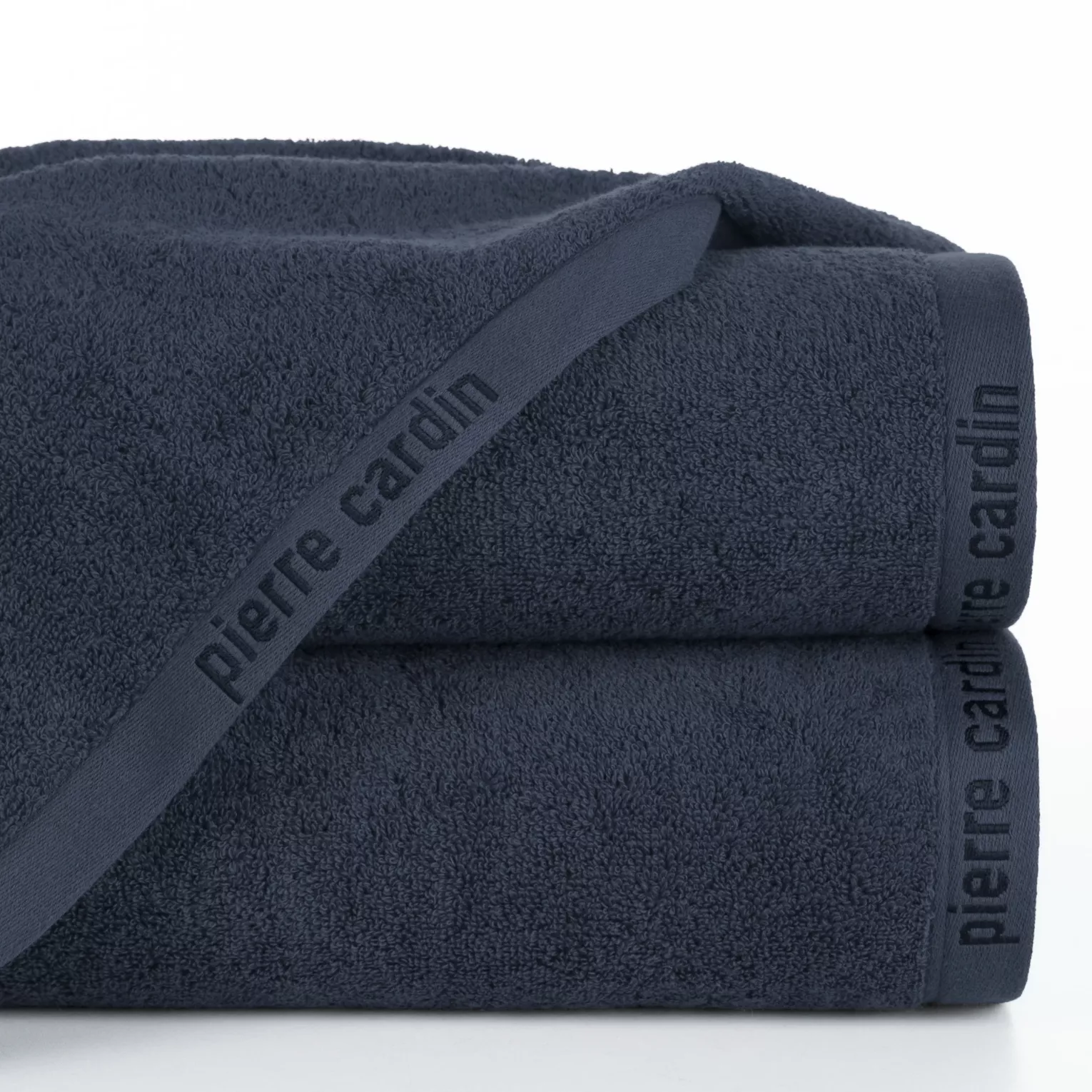 Ręcznik kąpielowy 50x90 cm bawełniany kolor granatowy z żakardową bordiurą 430 g/m2 EVI Pierre Cardin