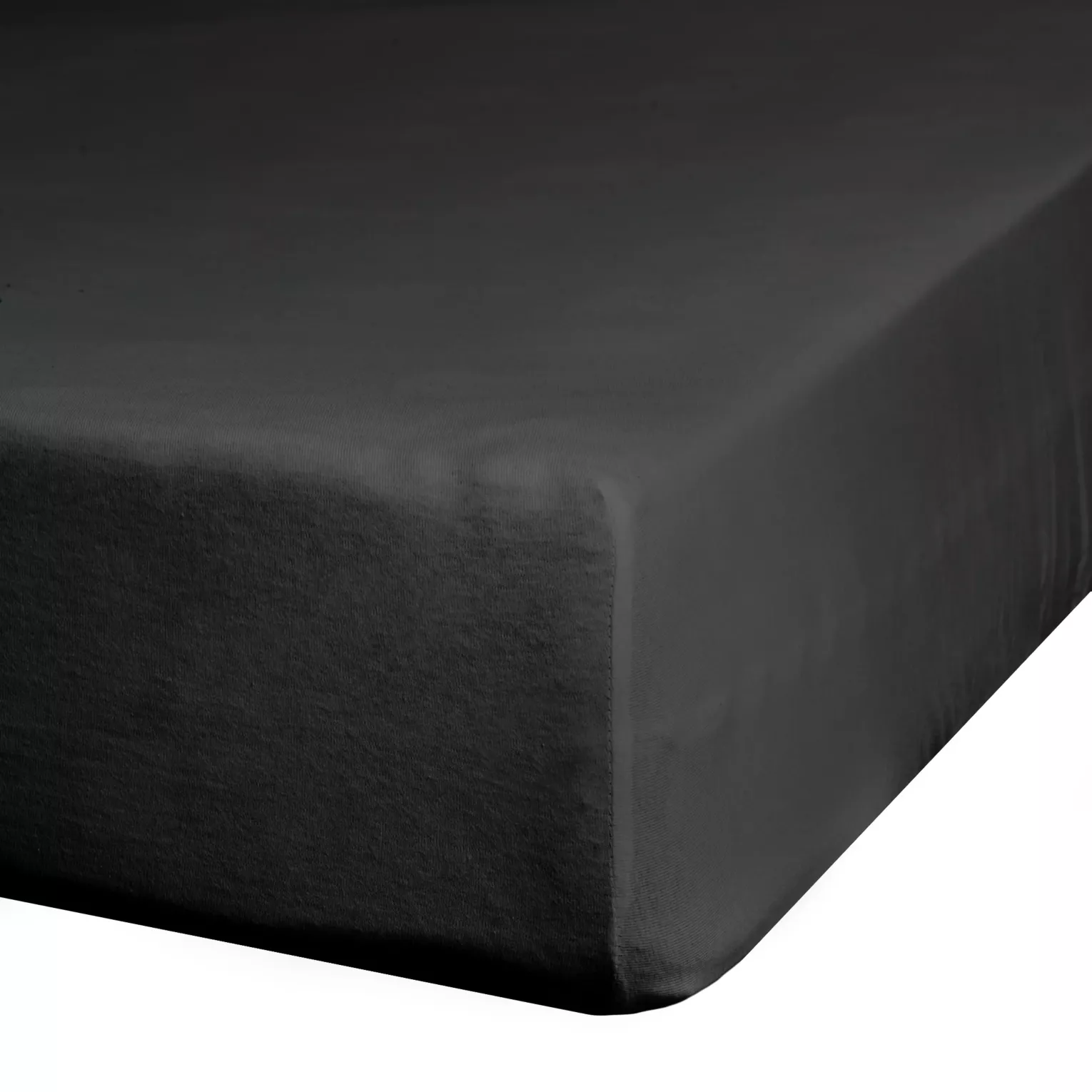Prześcieradło jersey z gumką 220x200 cm z bawełny kolor czarny 125 g/m2 Design 91