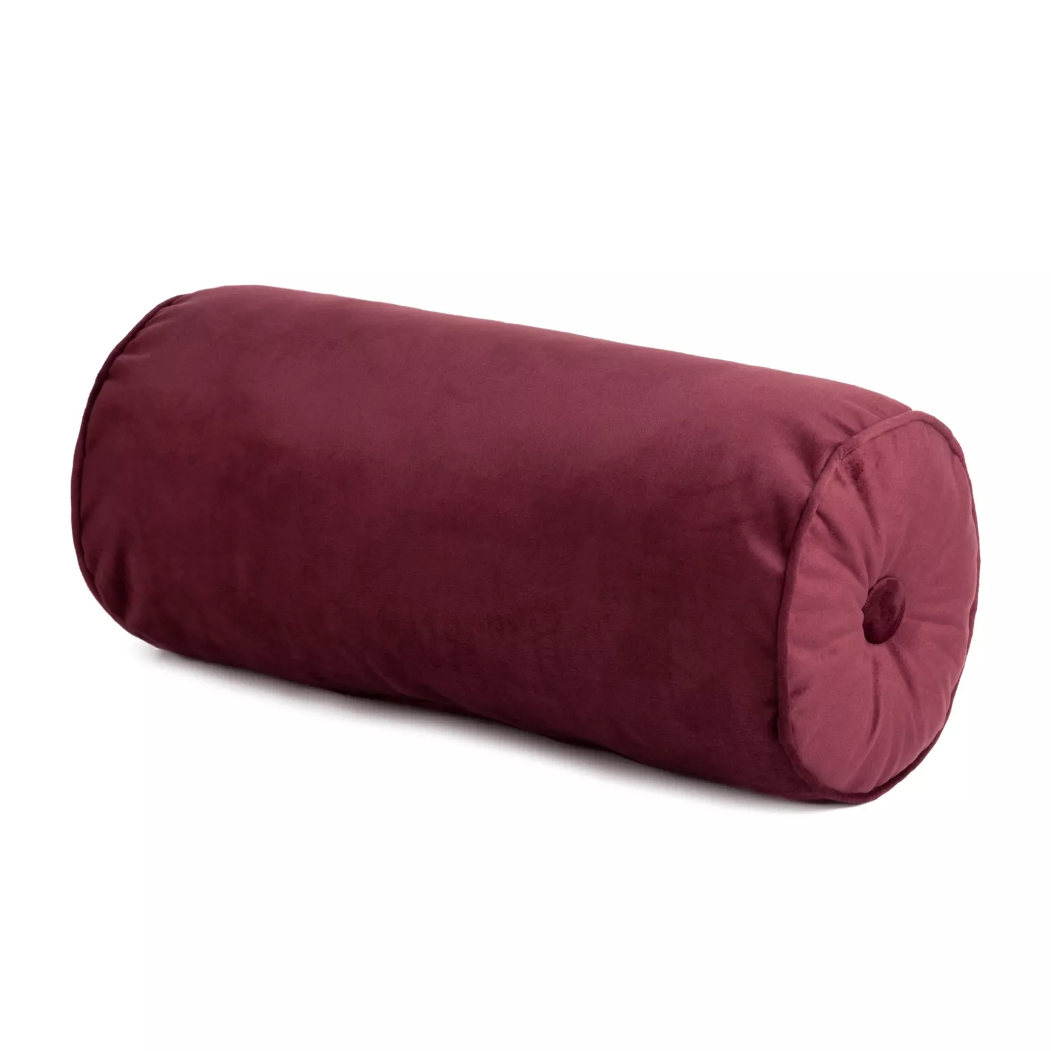 Poduszka w kształcie walca 20x45 cm welwetowa bordowa VELVET 59